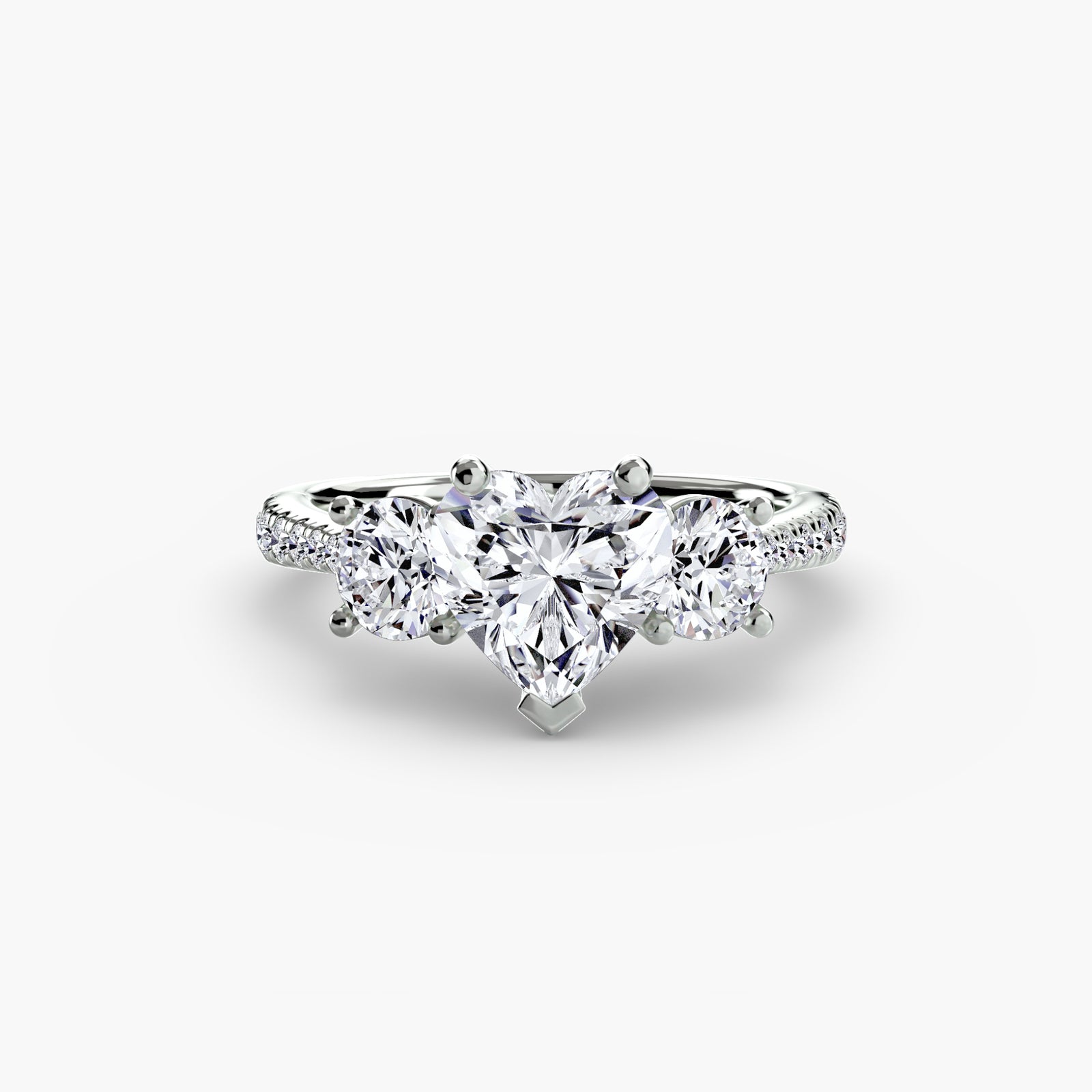 Three-Stone with Pavé Band