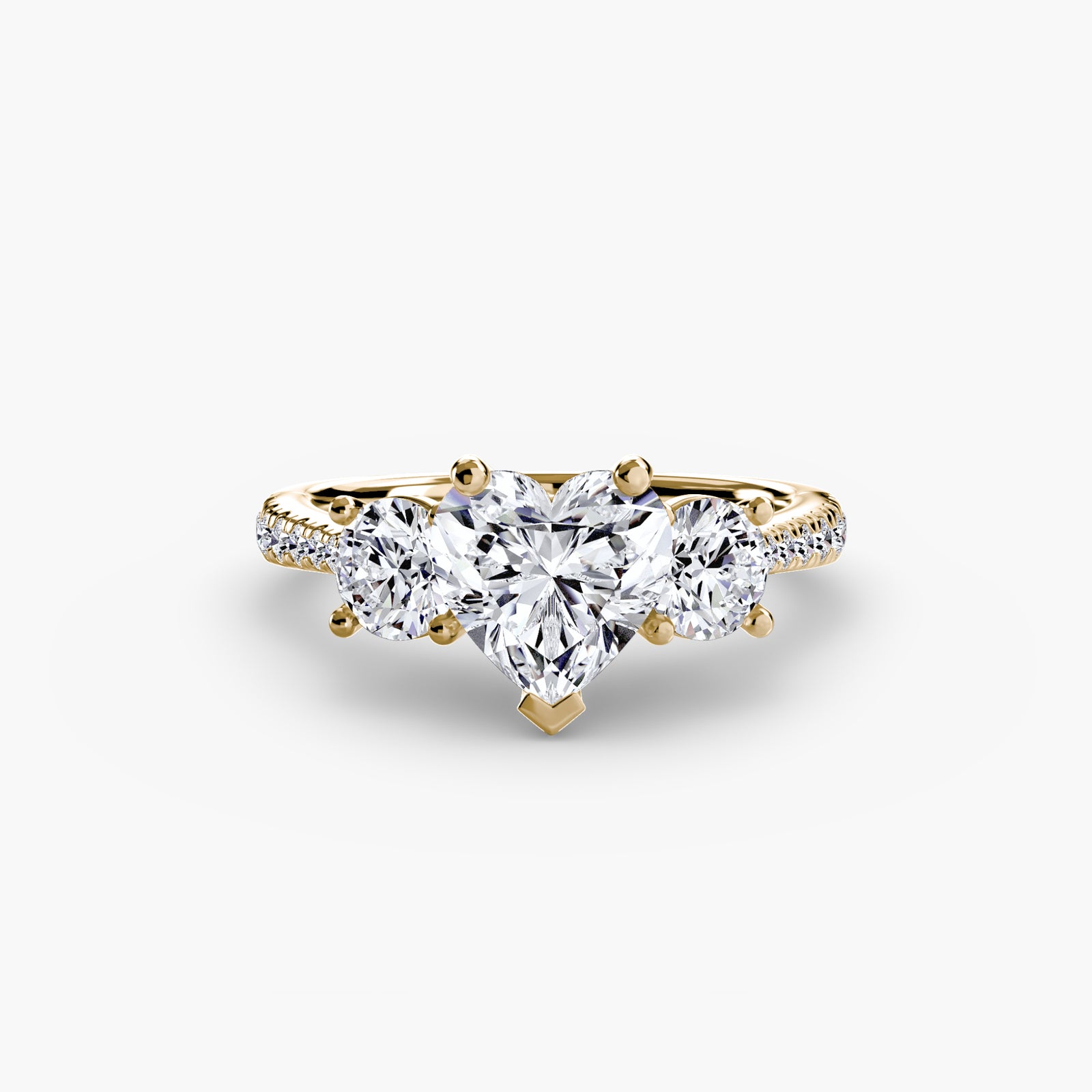 Three-Stone with Pavé Band