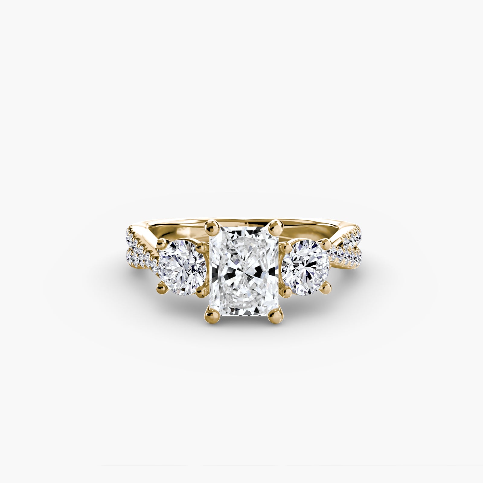 Three-Stone with Pavé Band 2