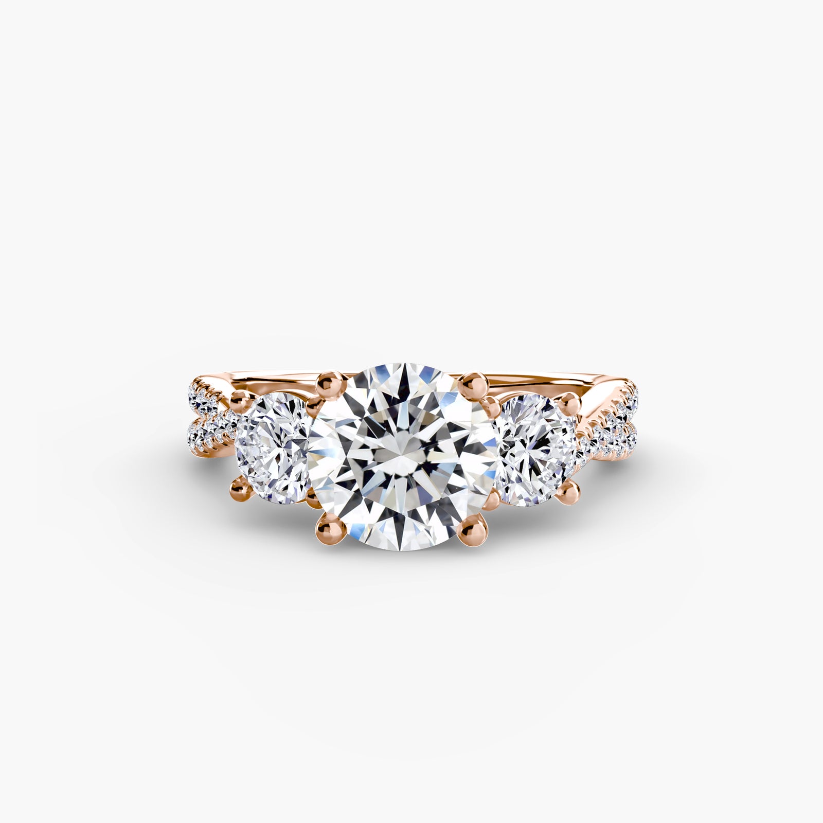 Three-Stone with Pavé Band 2