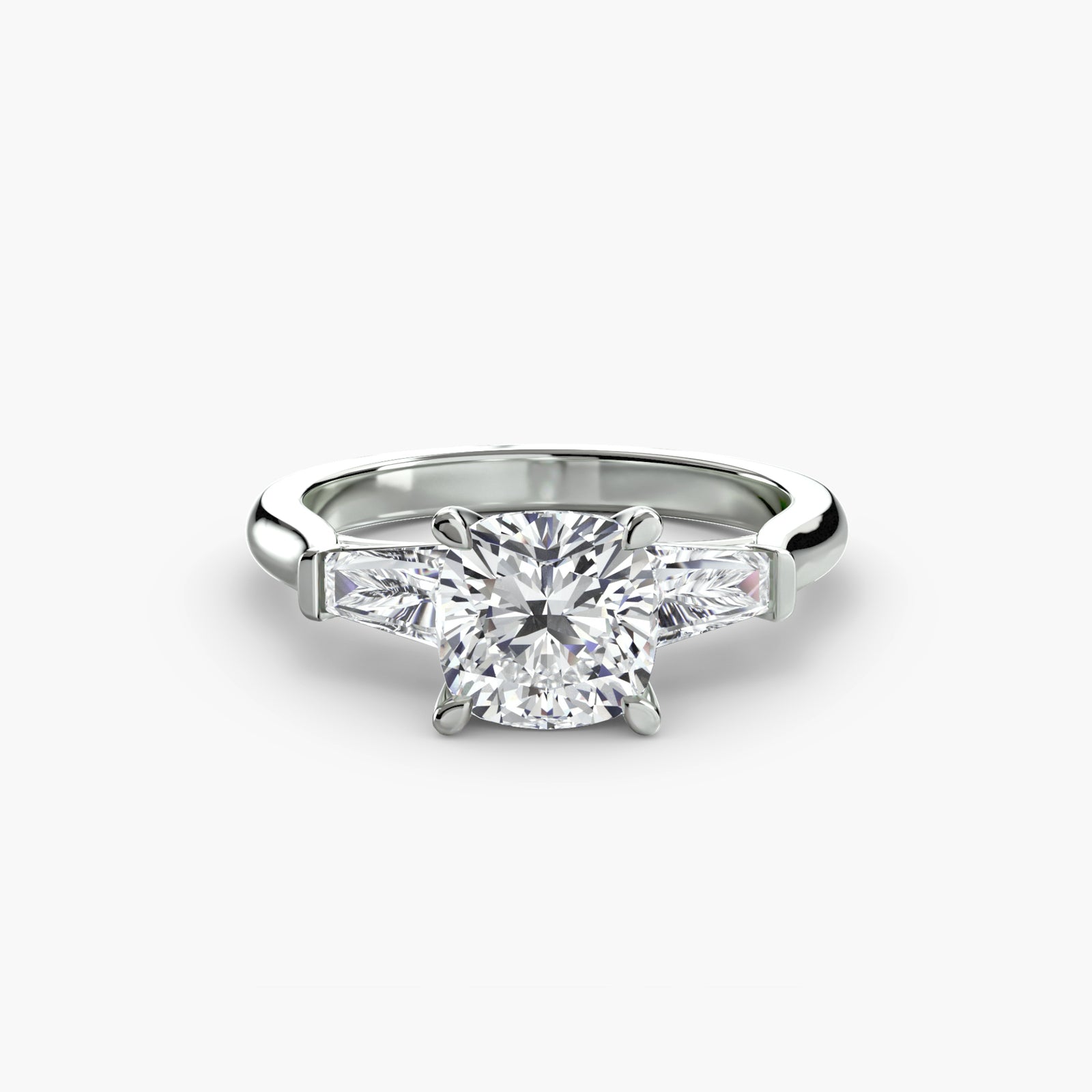 Three-Stone Ring (Baguette Side Stones)