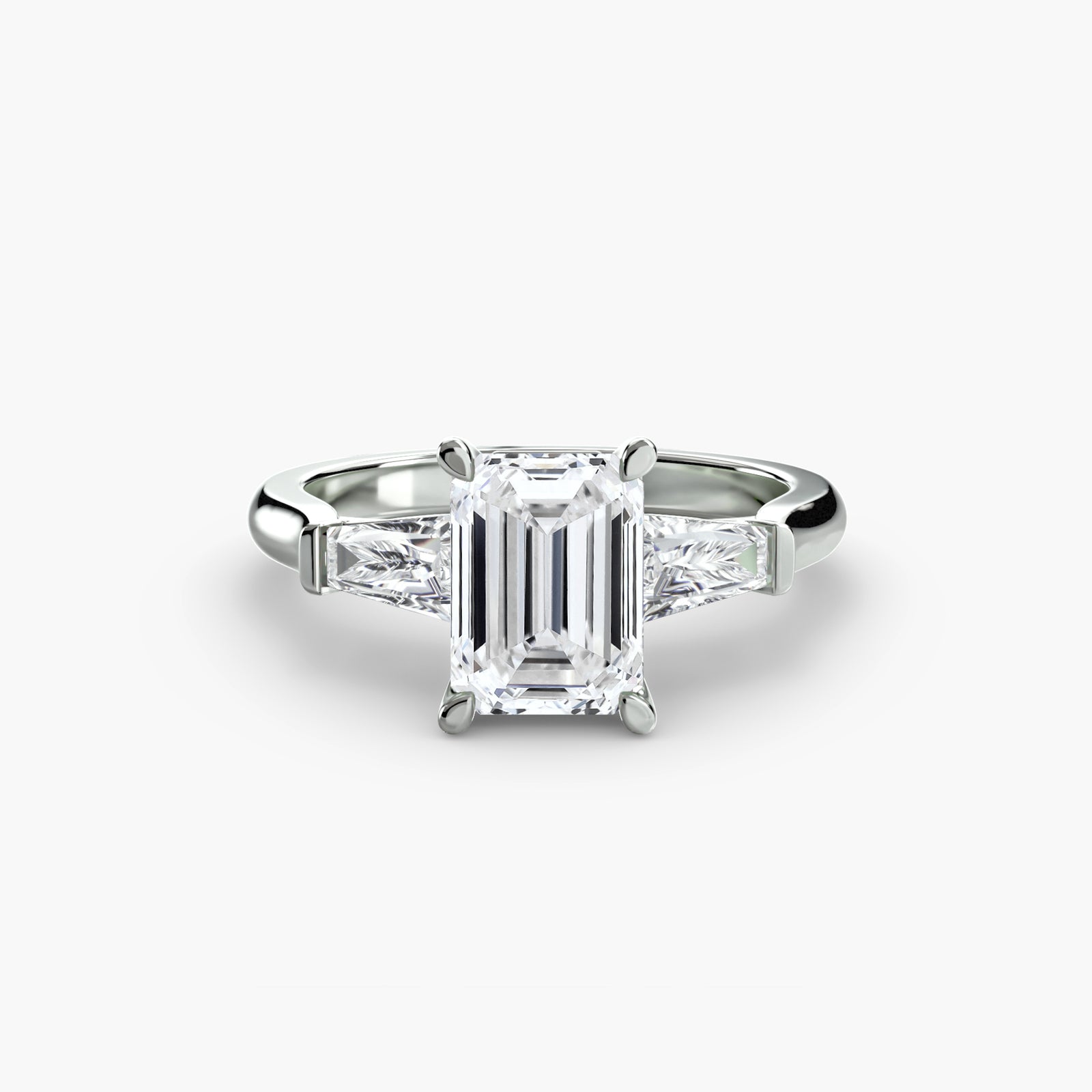 Three-Stone Ring (Baguette Side Stones)