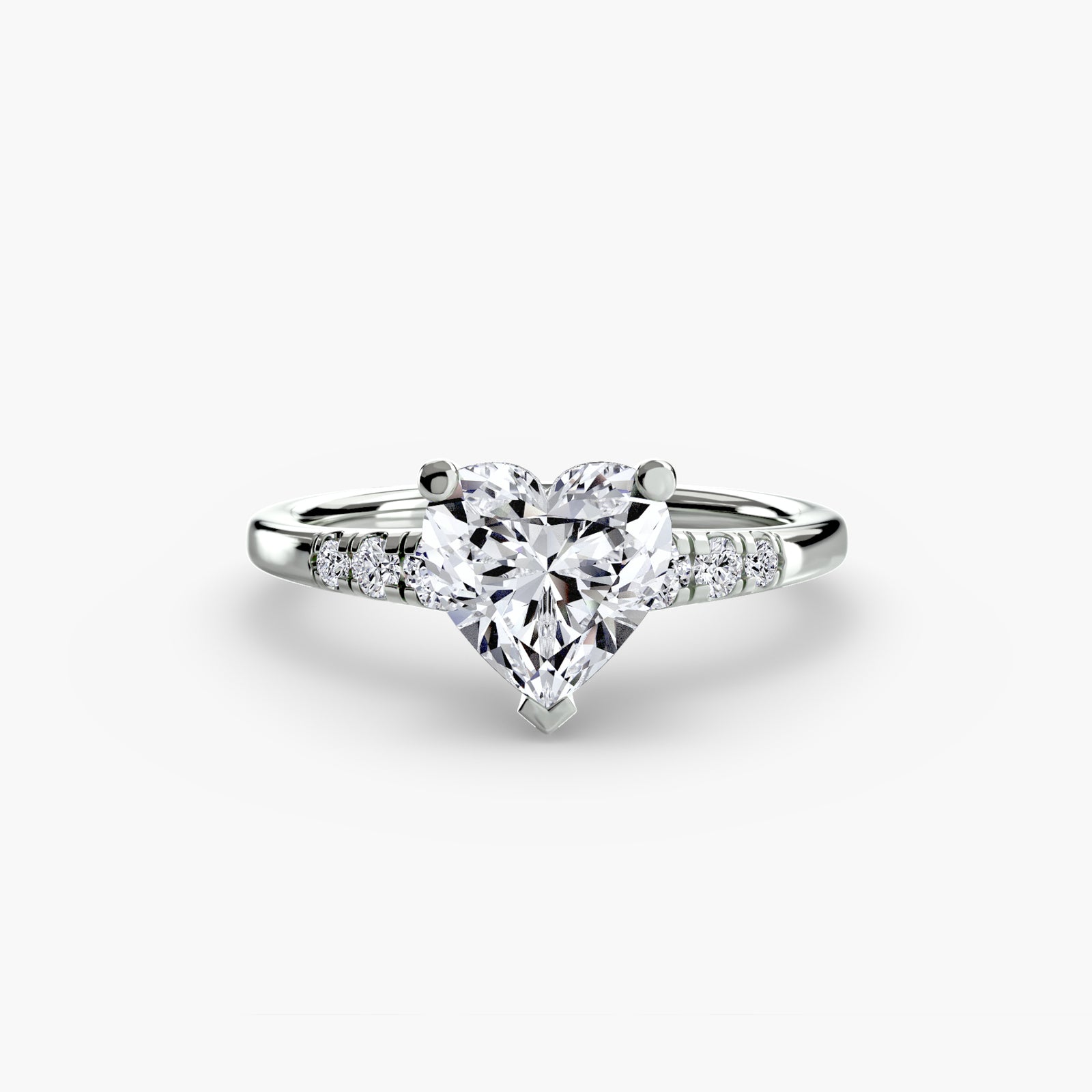 Solitaire with Shoulder Accents