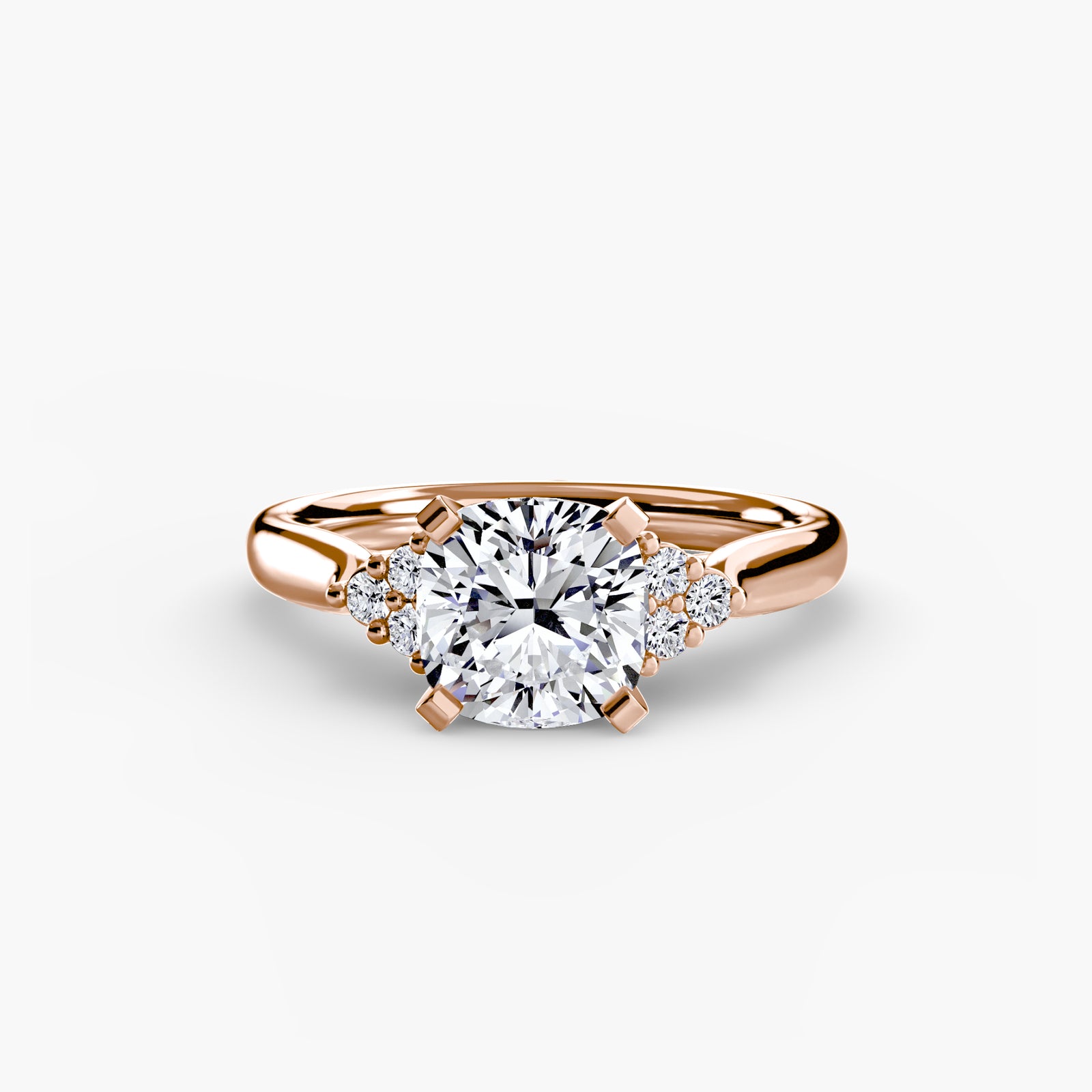 Solitaire with Cluster Shoulders 2