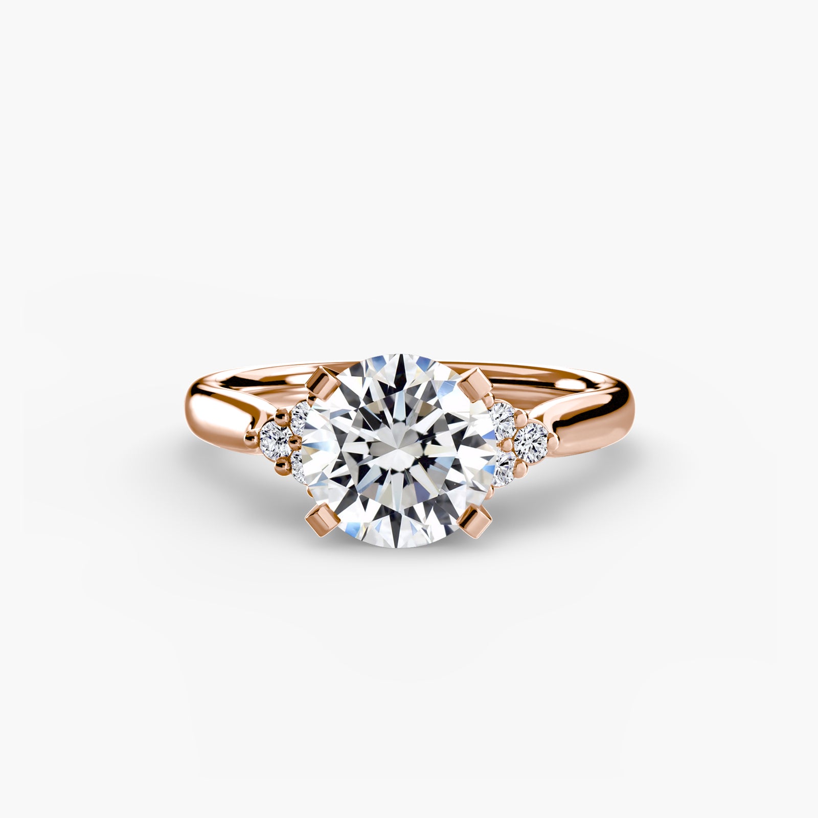 Solitaire with Cluster Shoulders 2