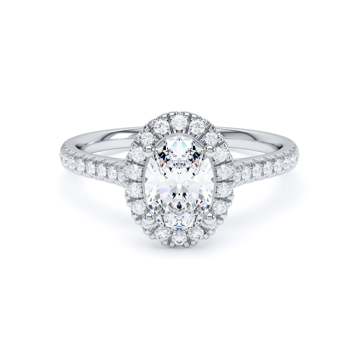 Halo Diamond Band Ring