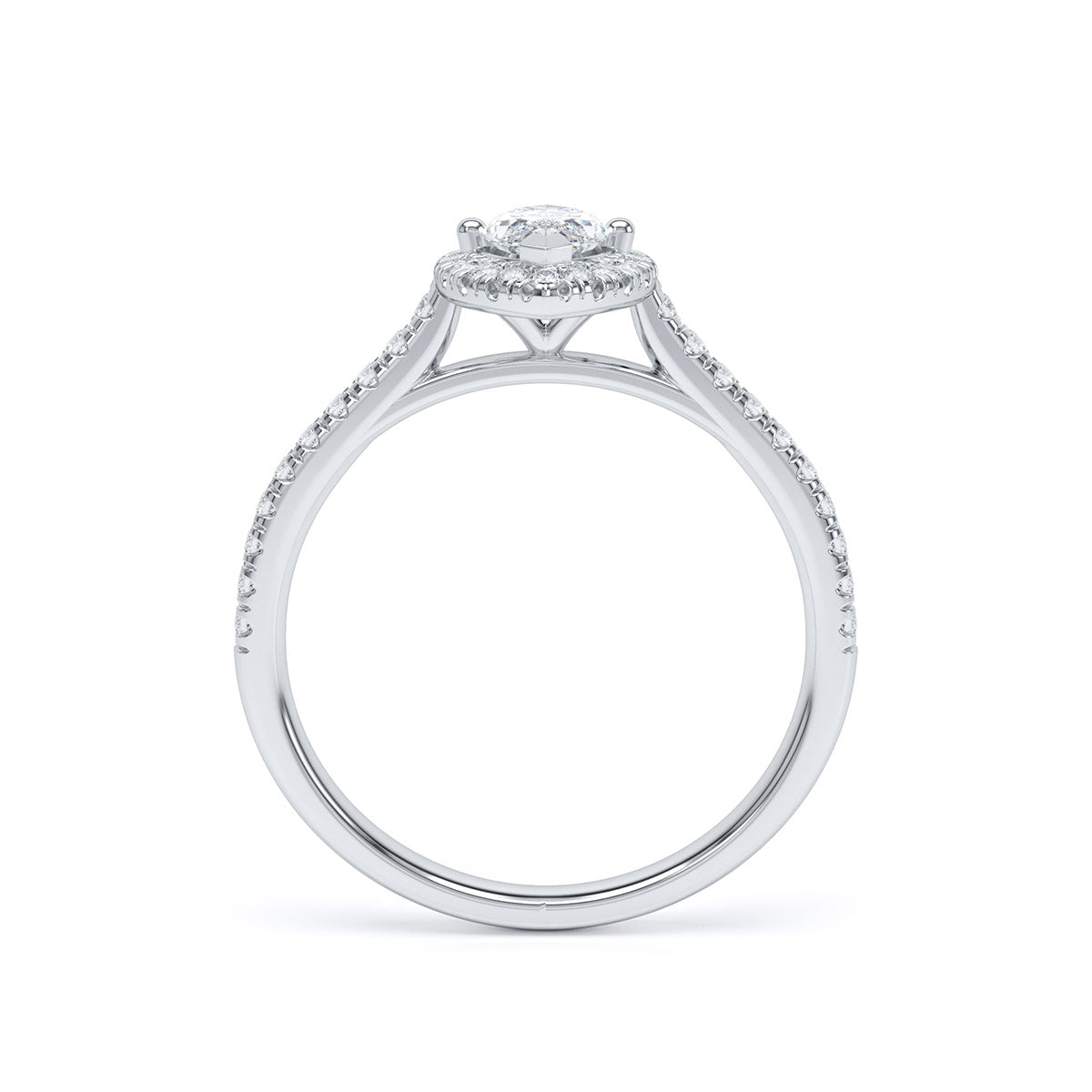 Halo Diamond Band Ring