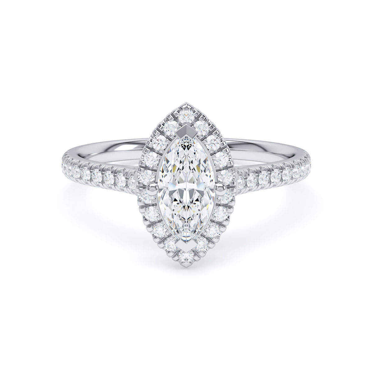 Halo Diamond Band Ring