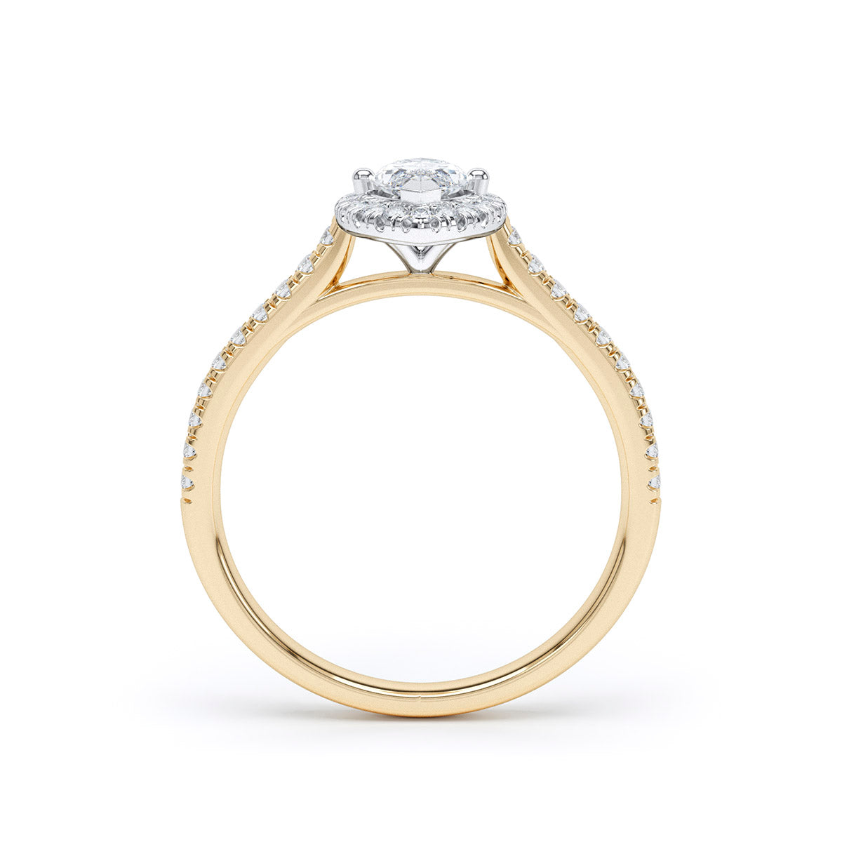 Halo Diamond Band Ring