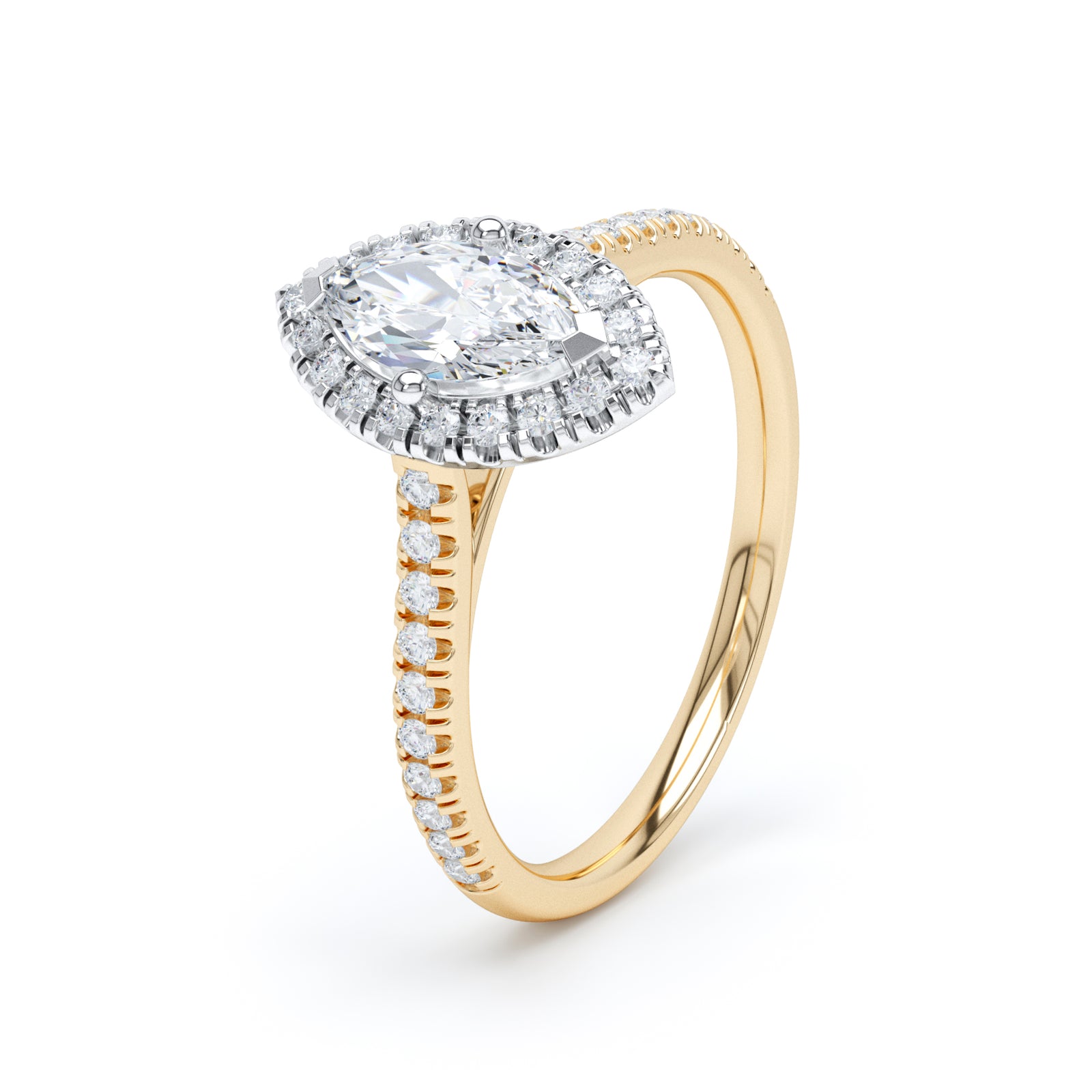 Halo Diamond Band Ring