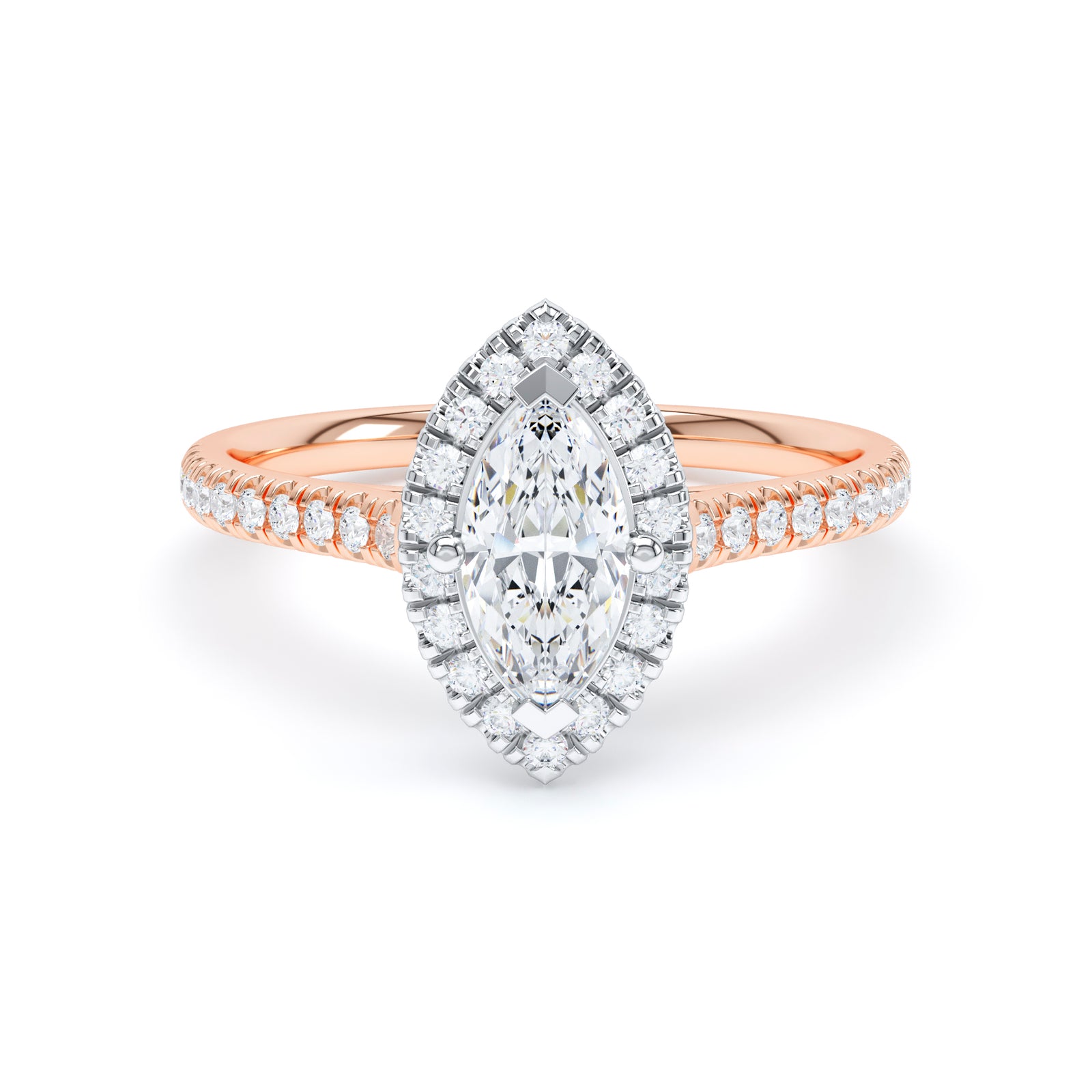 Halo Diamond Band Ring