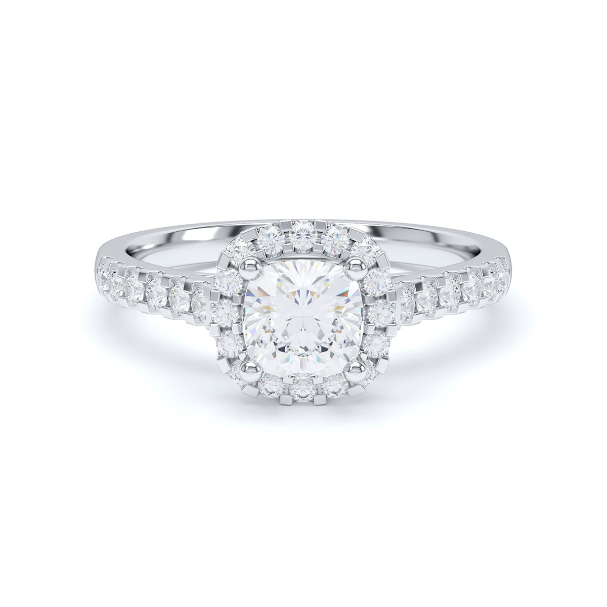 Halo Diamond Band Ring