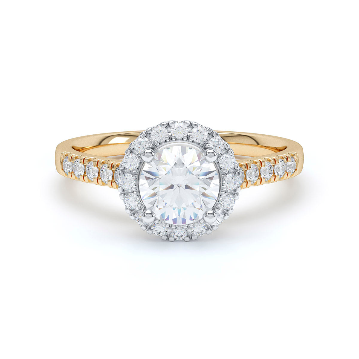 Halo Diamond Band Ring