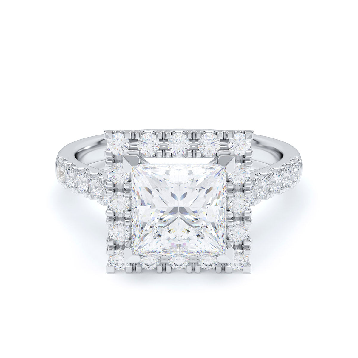 Halo Diamond Band Ring