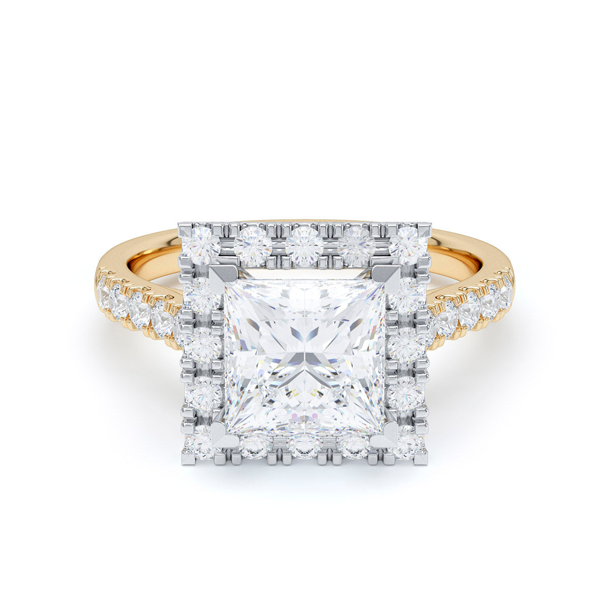 Halo Diamond Band Ring