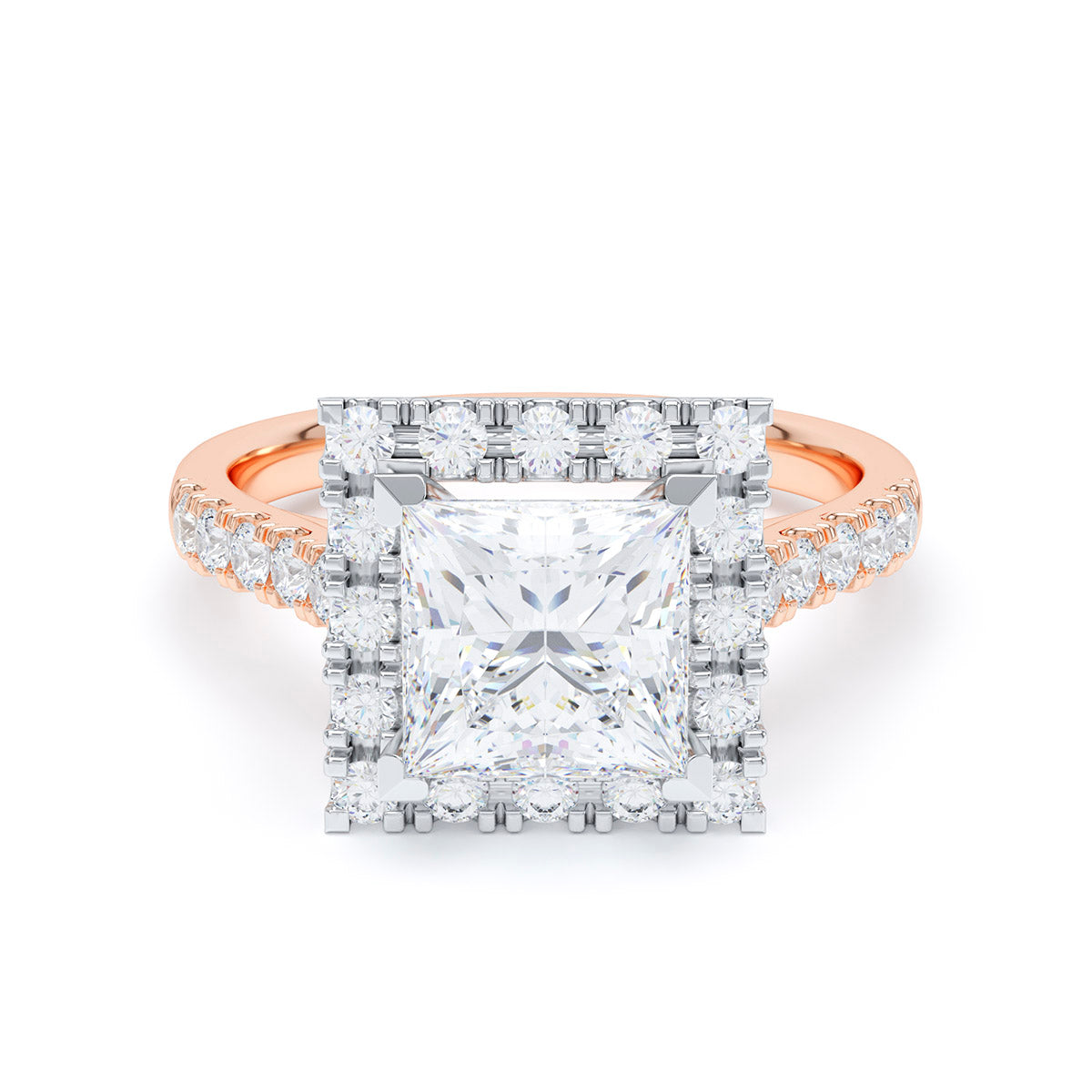 Halo Diamond Band Ring