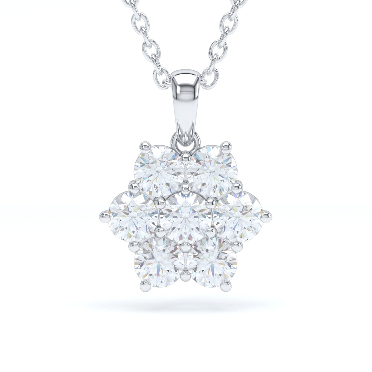 Lab Diamond Cluster Pendant