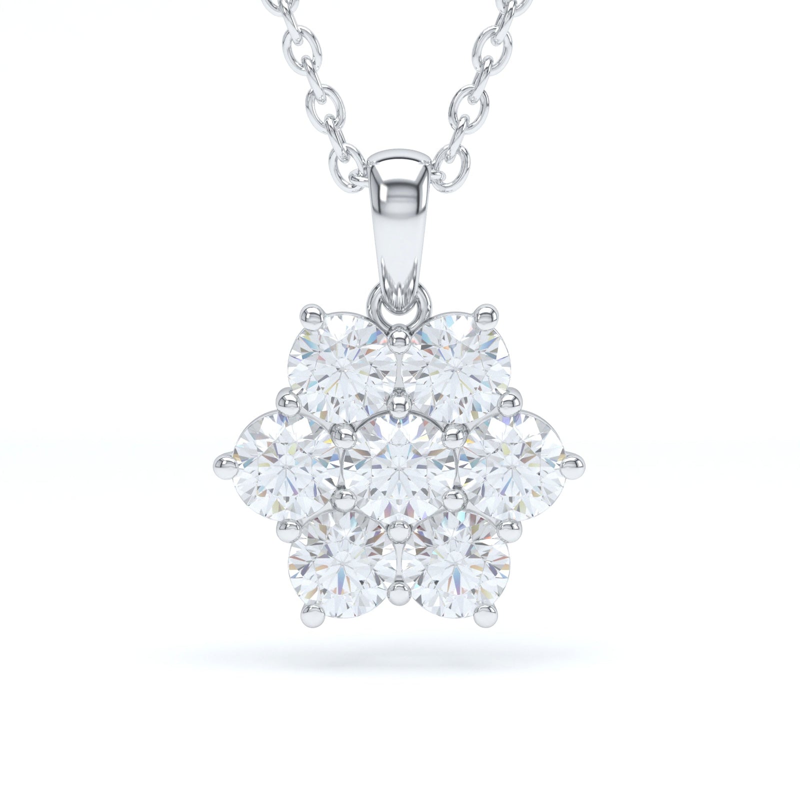 Lab Diamond Cluster Pendant