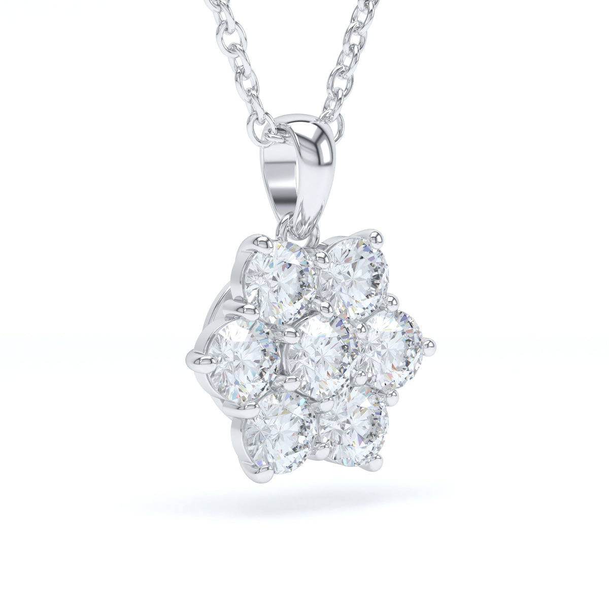 Lab Diamond Cluster Pendant
