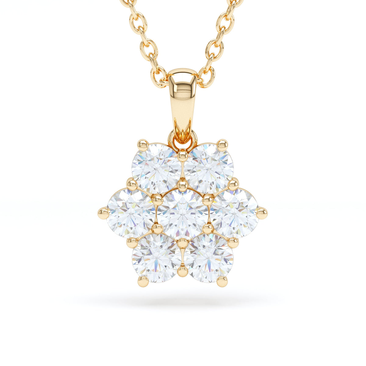 Lab Diamond Cluster Pendant