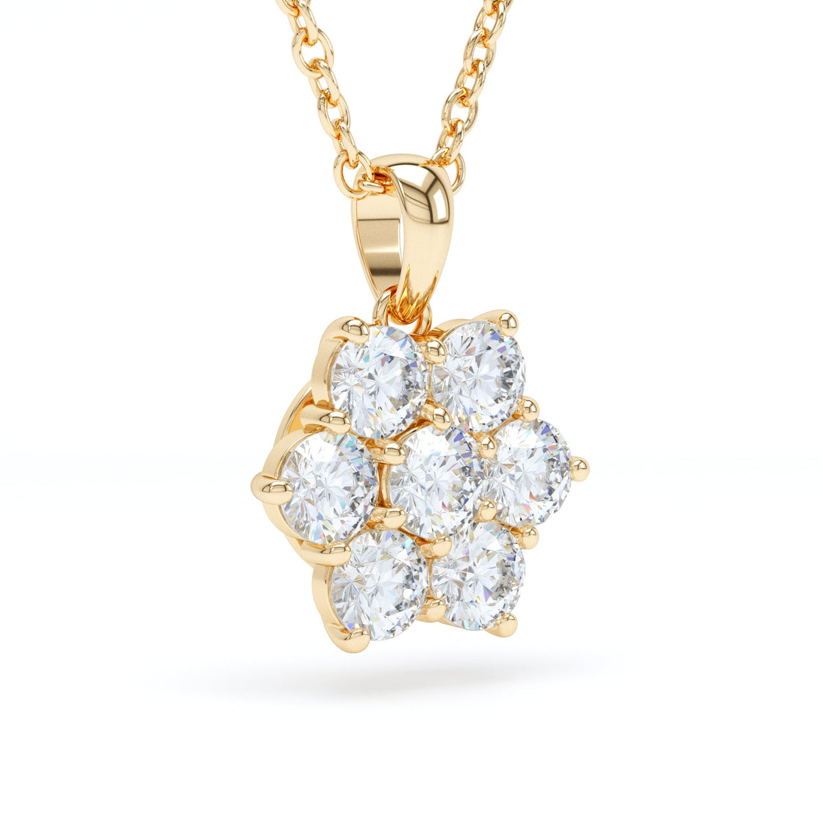 Lab Diamond Cluster Pendant