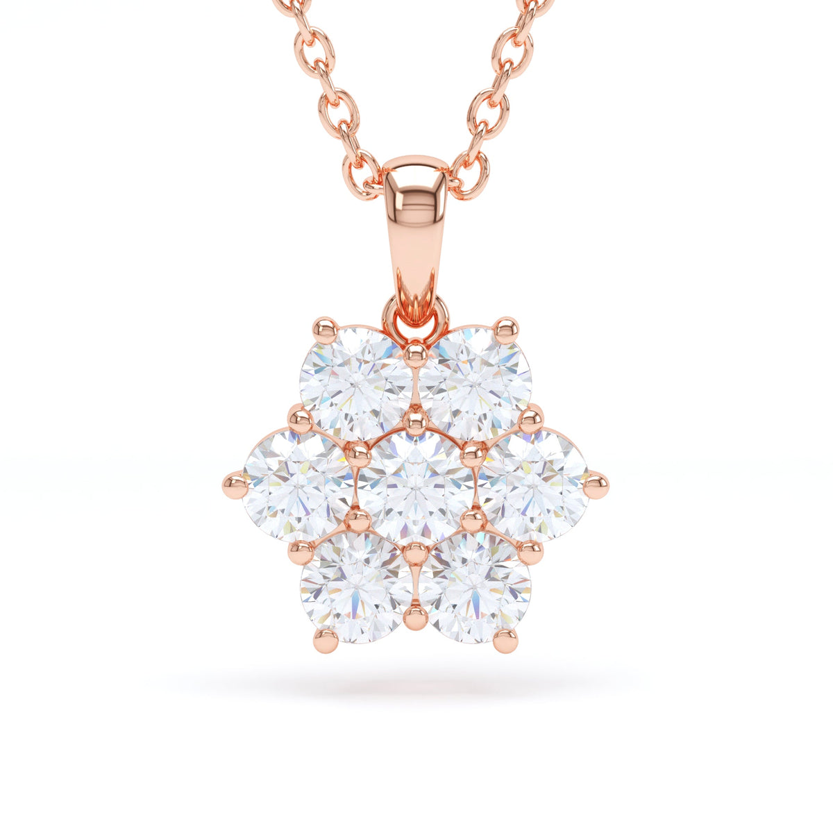 Lab Diamond Cluster Pendant