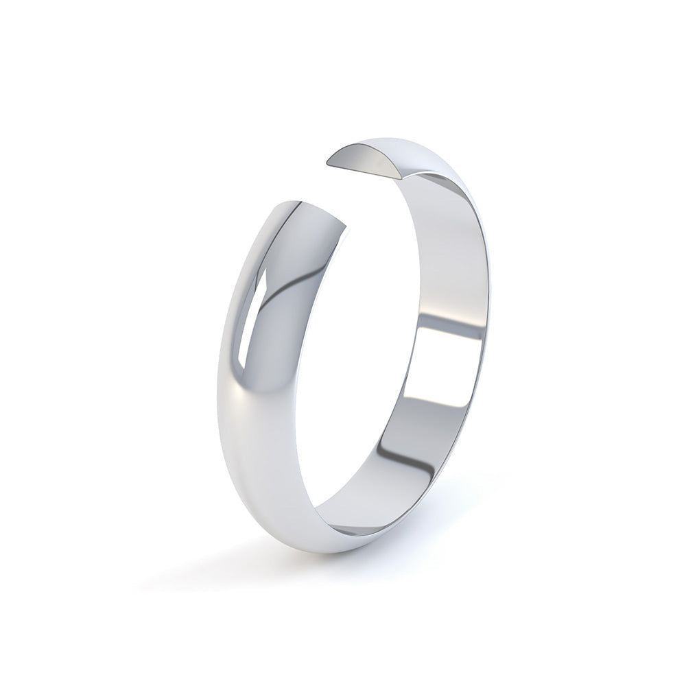 Ladies D shaped wedding band