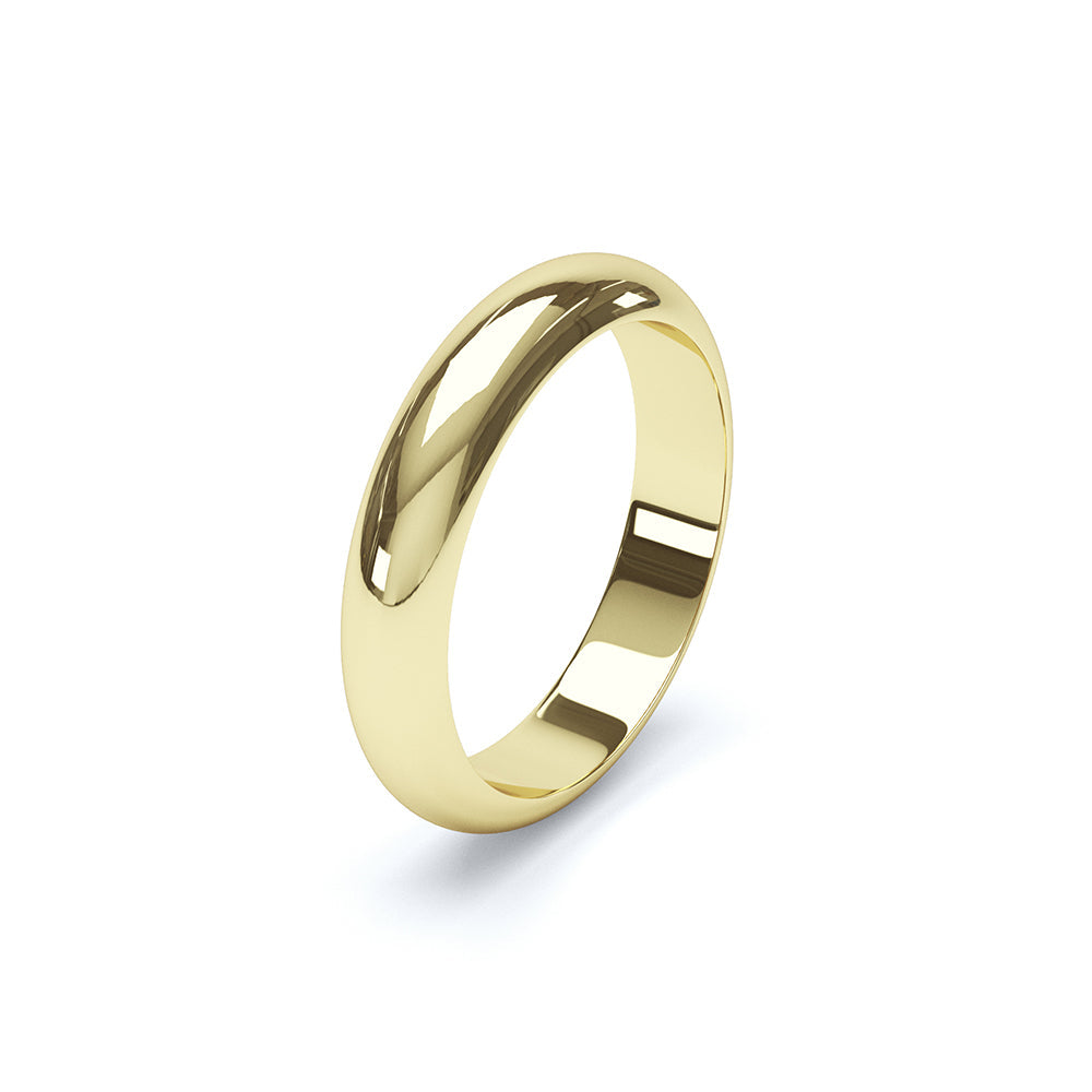 Ladies D shaped wedding band
