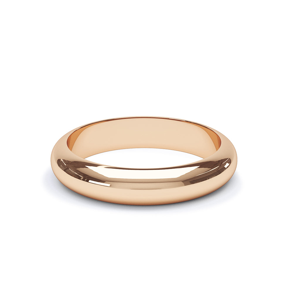 Ladies D shaped wedding band