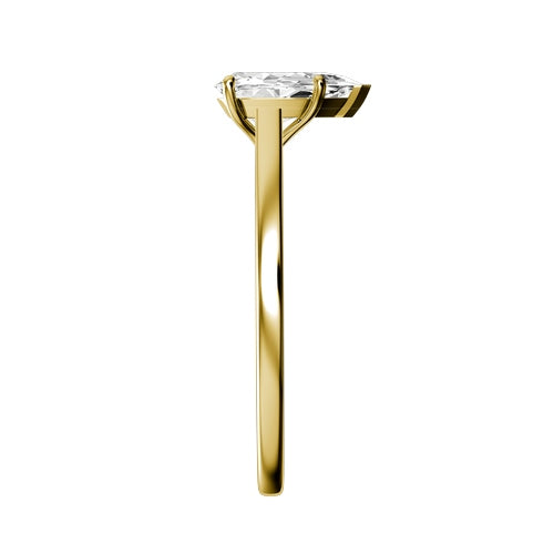 Pear Lab-grown Diamond Bridal Ring — side