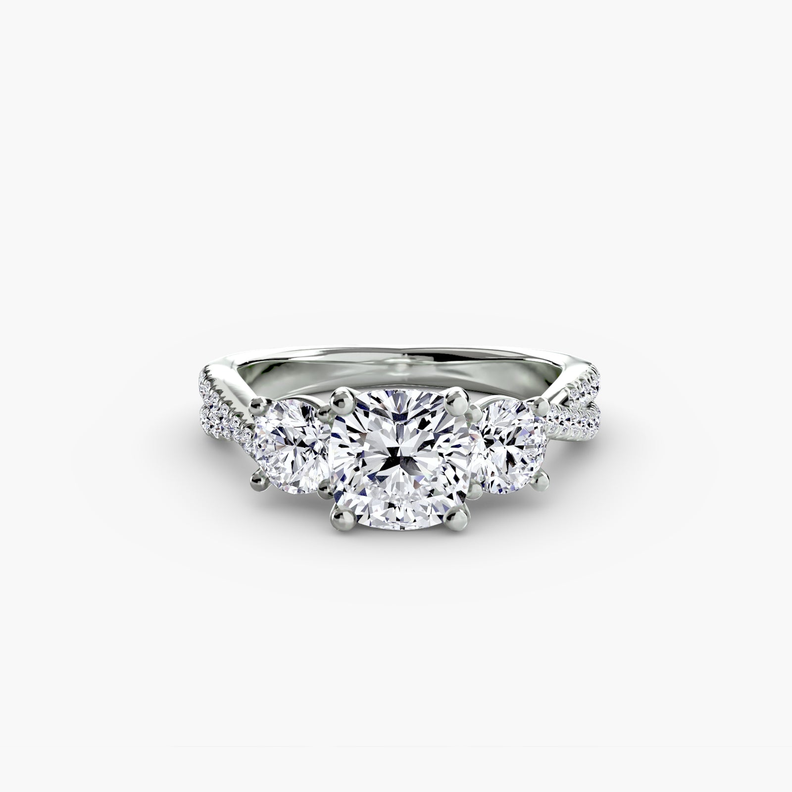 Three-Stone with Pavé Band 2