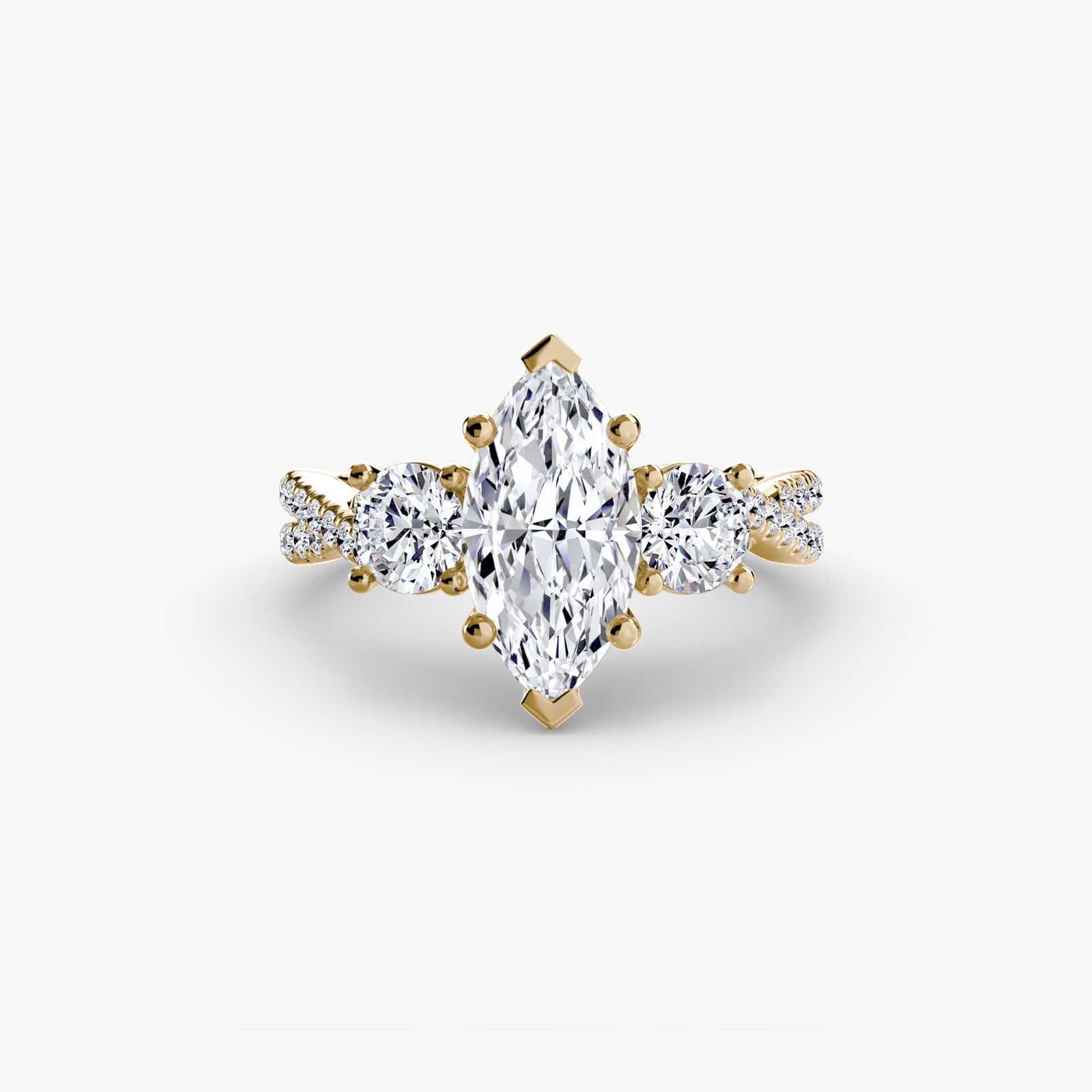 Three-Stone with Pavé Band 2