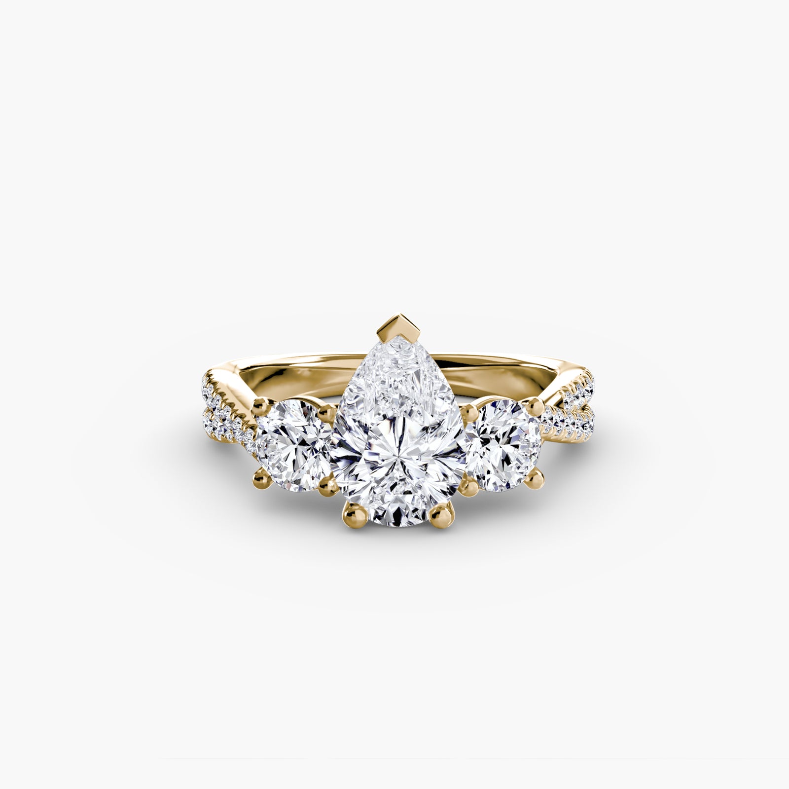 Three-Stone with Pavé Band 2