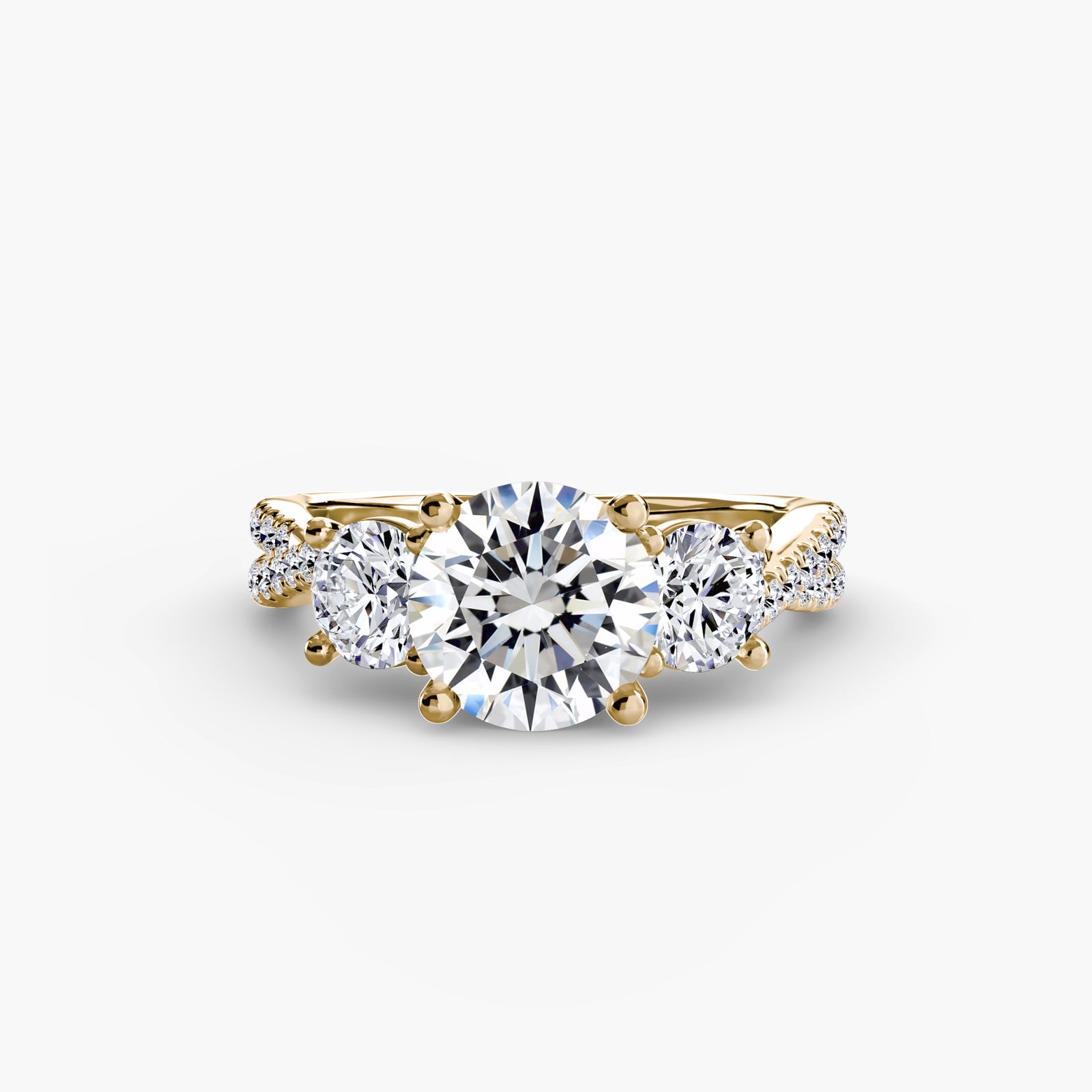 Three-Stone with Pavé Band 2