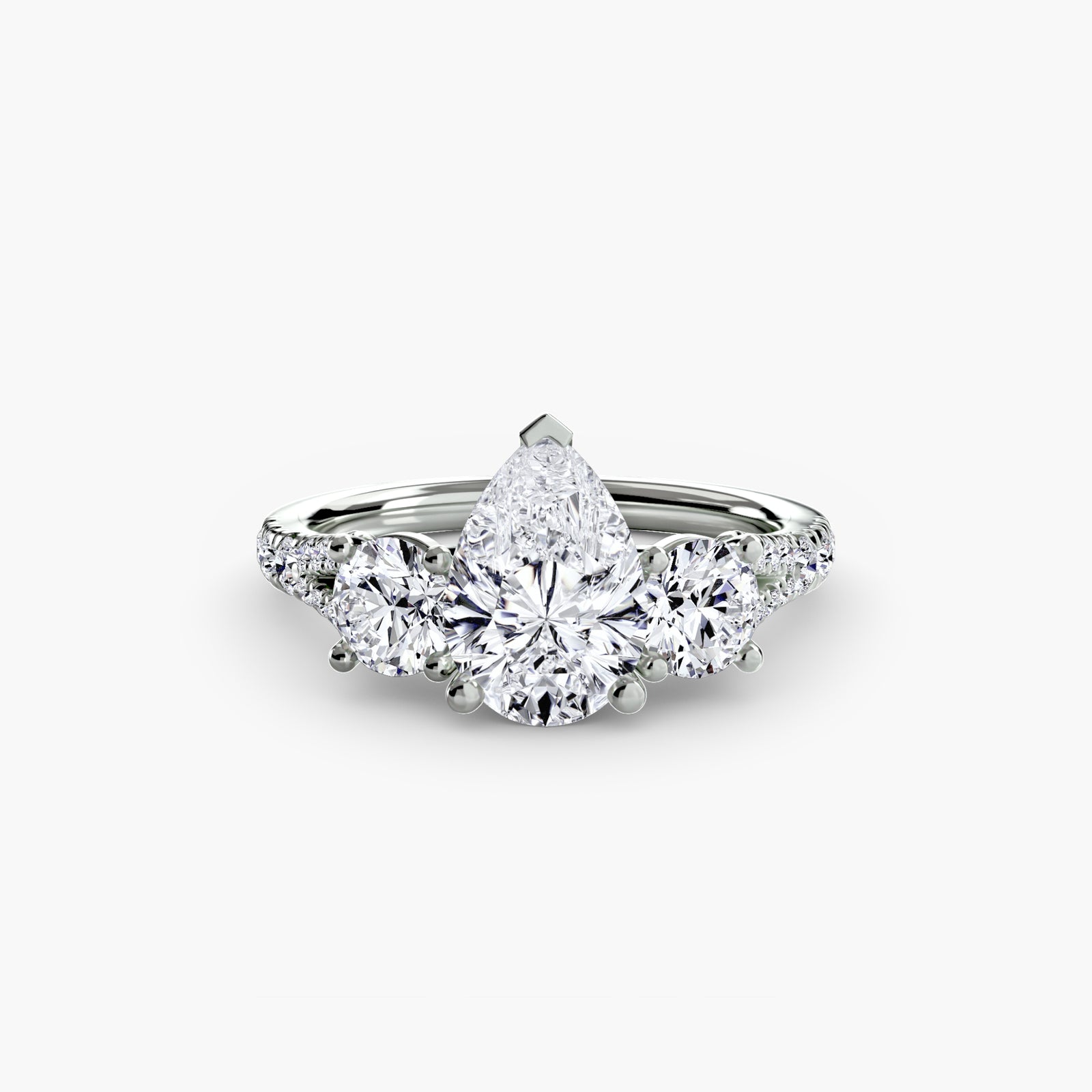 Three-Stone with Pavé Band 3