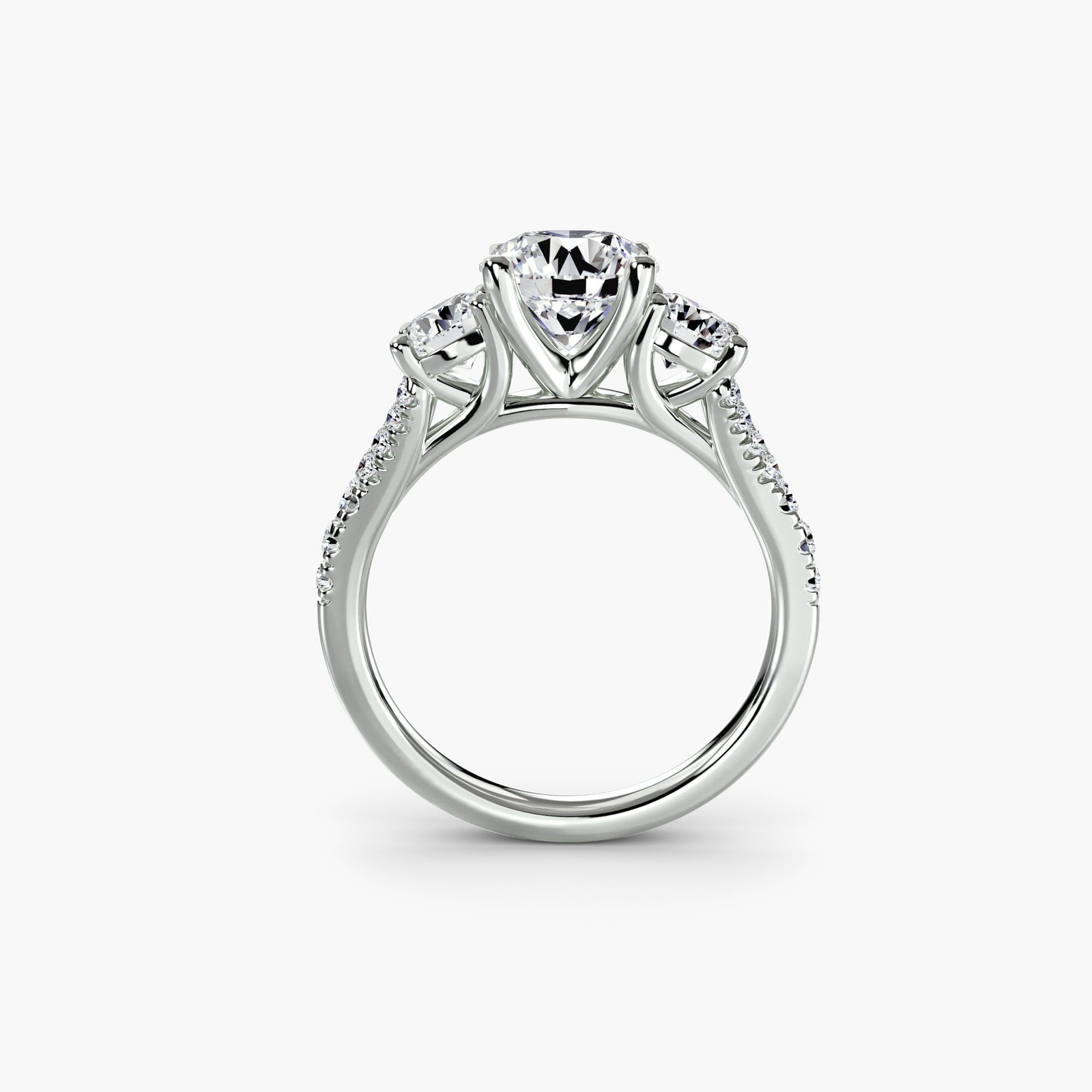 Three-Stone with Pavé Band 3