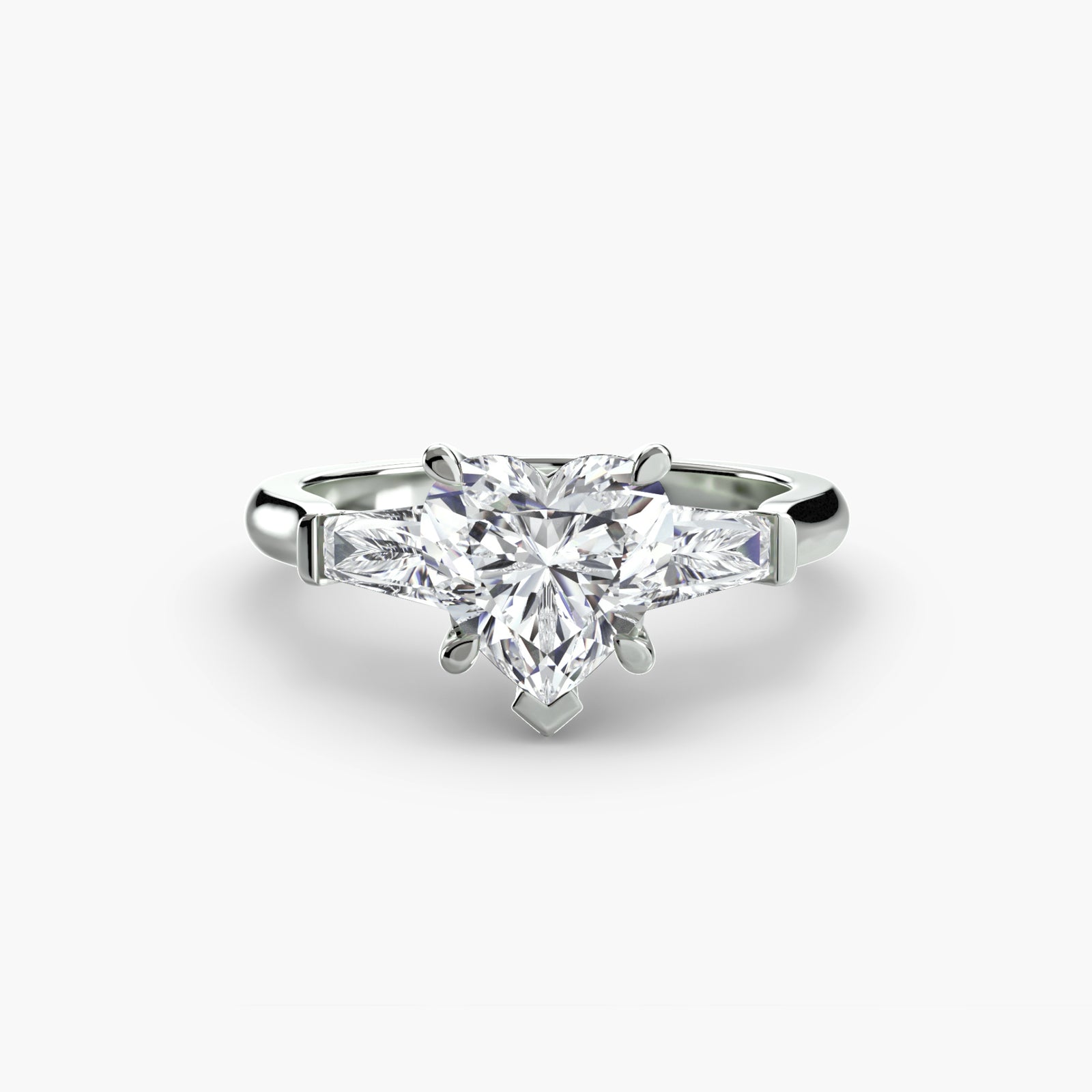 Three-Stone Ring (Baguette Side Stones)