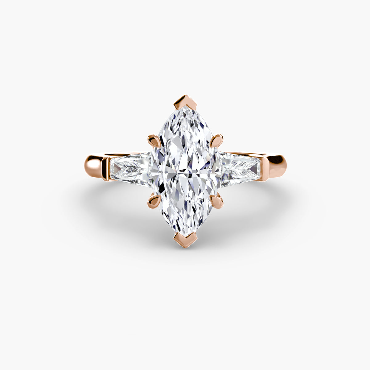 Three-Stone Ring (Baguette Side Stones)
