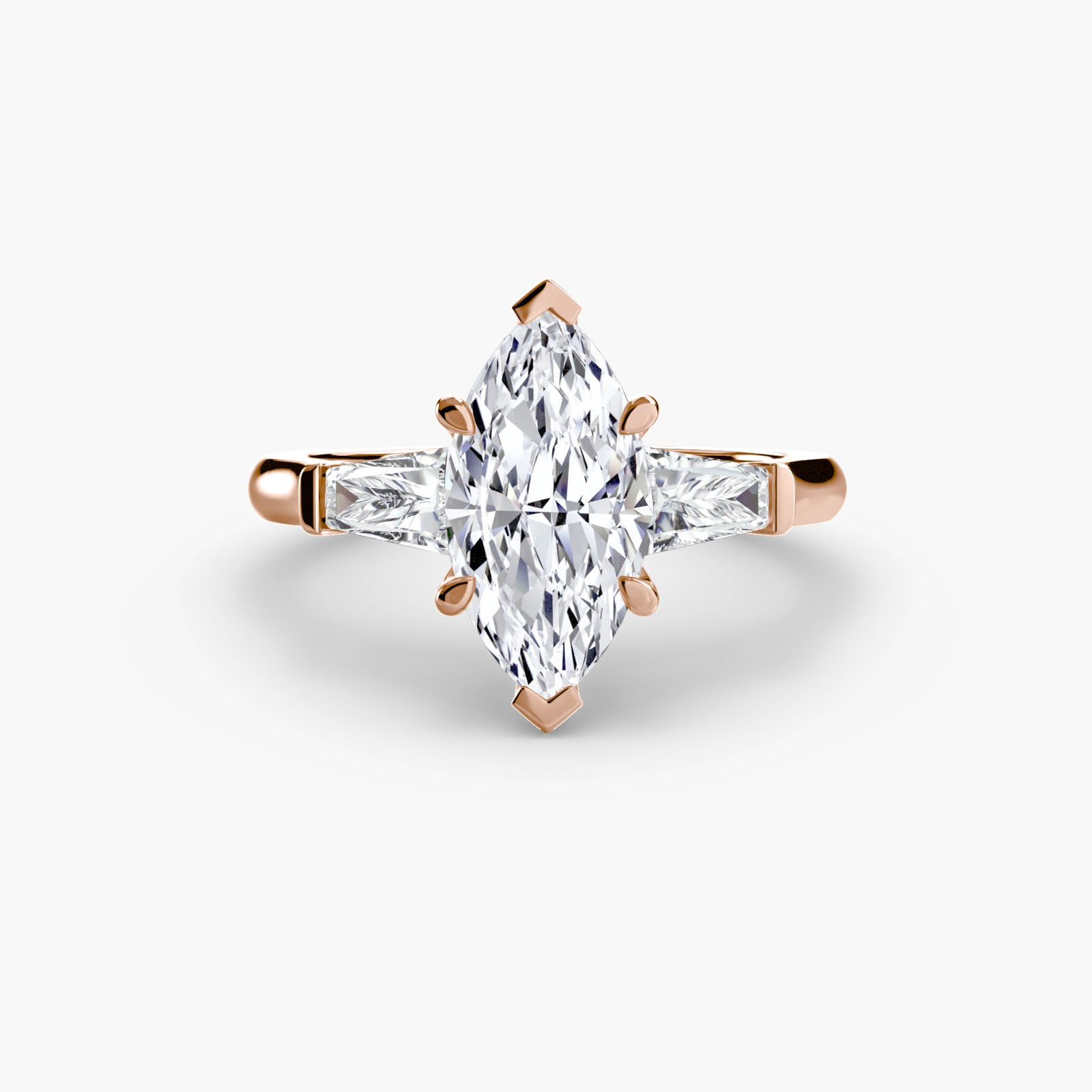 Three-Stone Ring (Baguette Side Stones)