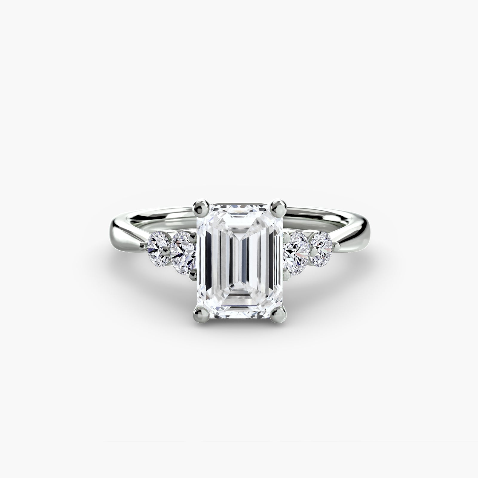 Solitaire with Shoulder Accents 2