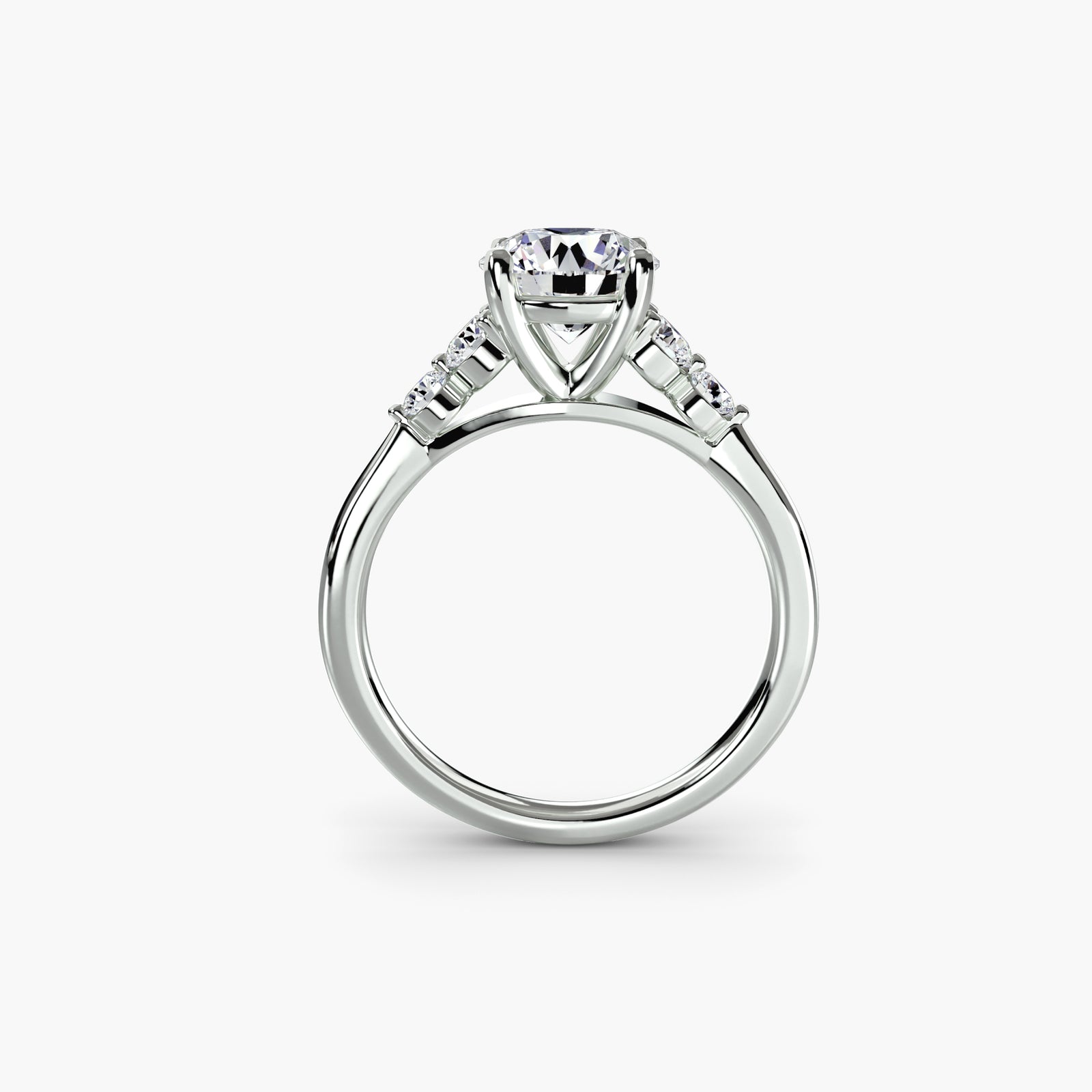 Solitaire with Shoulder Accents 2
