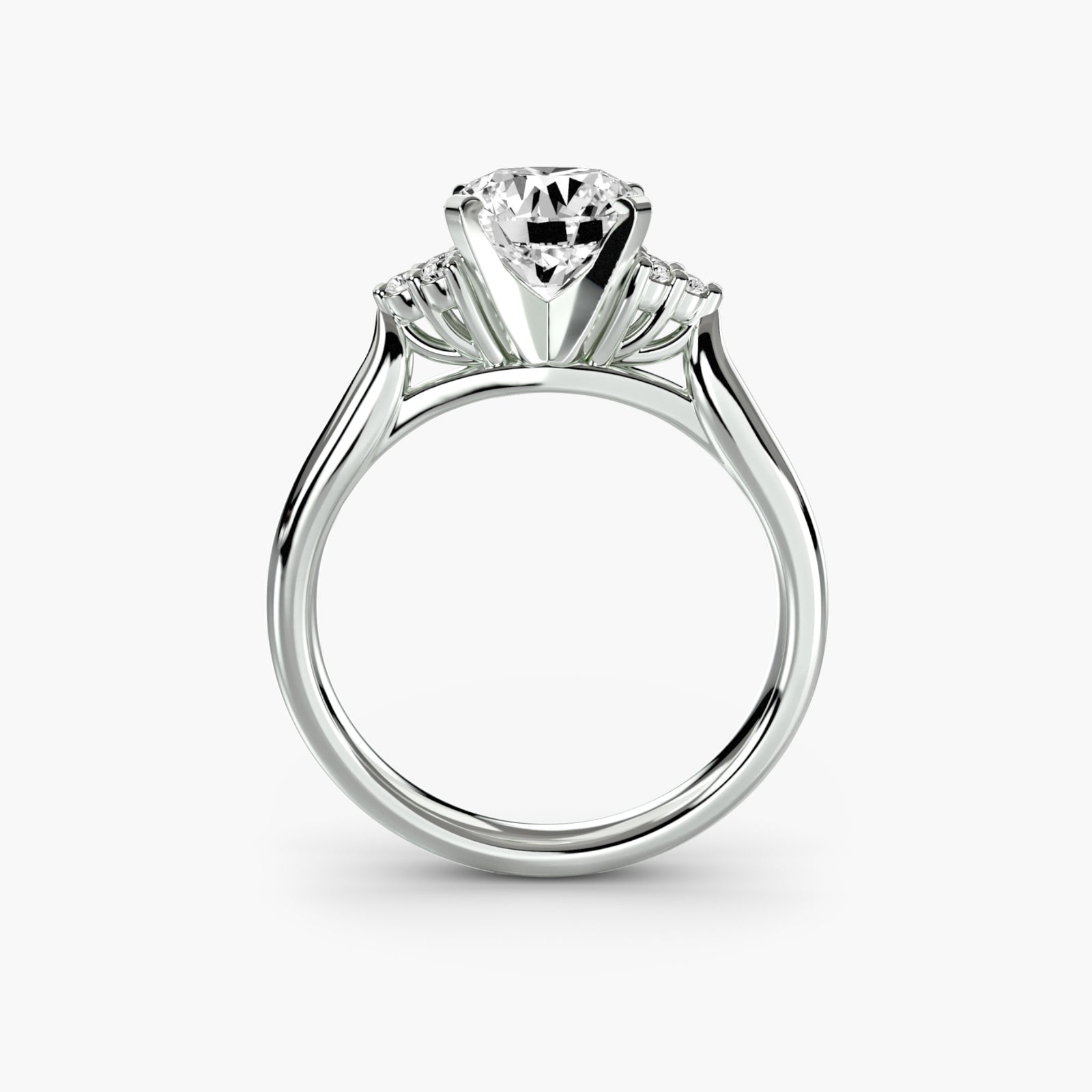 Solitaire with Cluster Shoulders 2