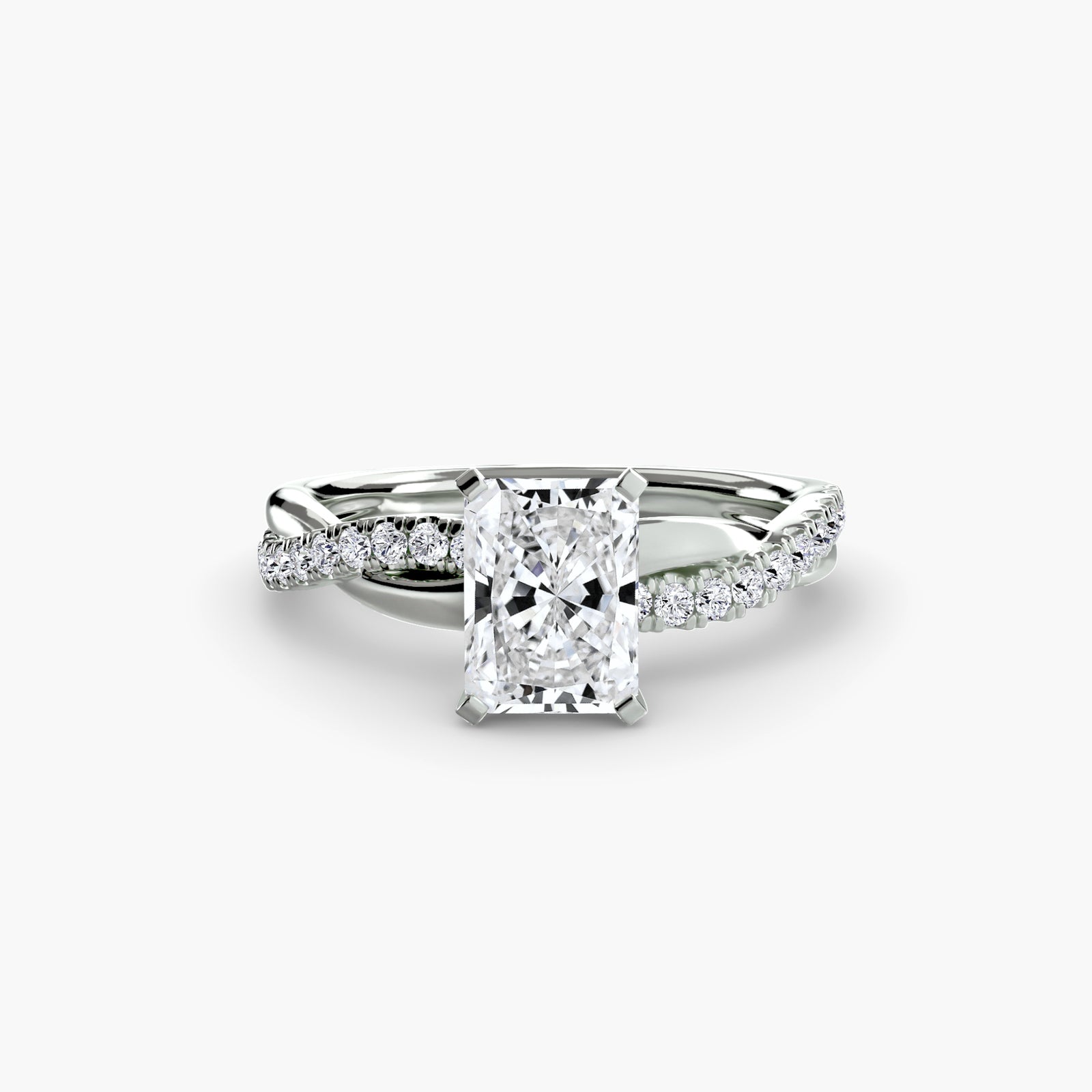 The Emerald Twist Pavé Ring