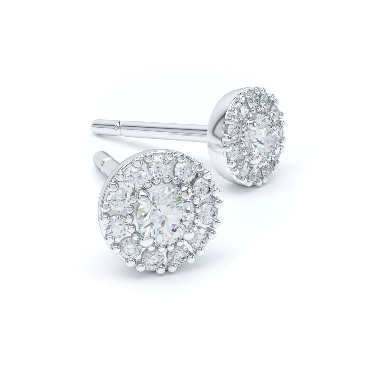 Halo Diamond Earrings