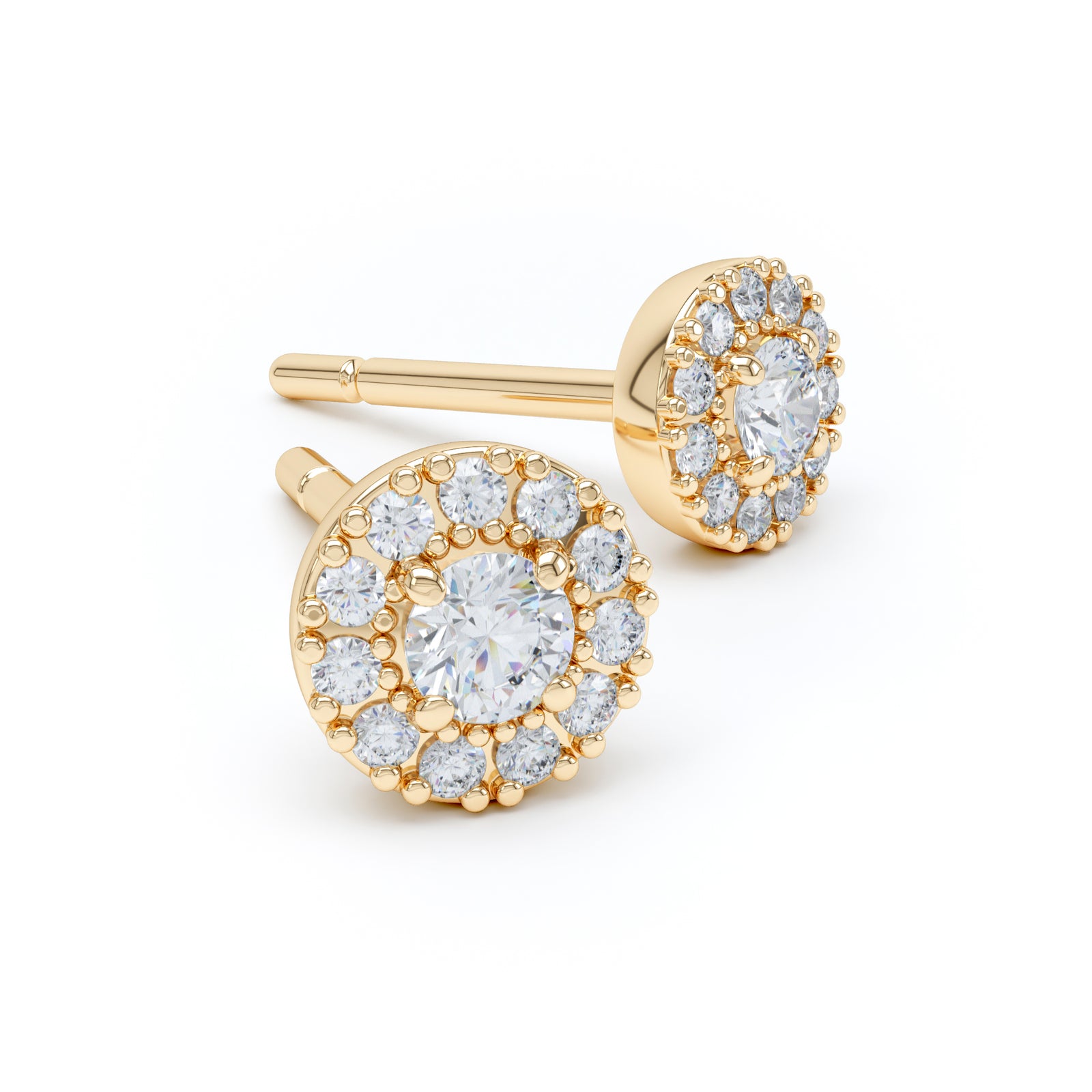 Halo Diamond Earrings