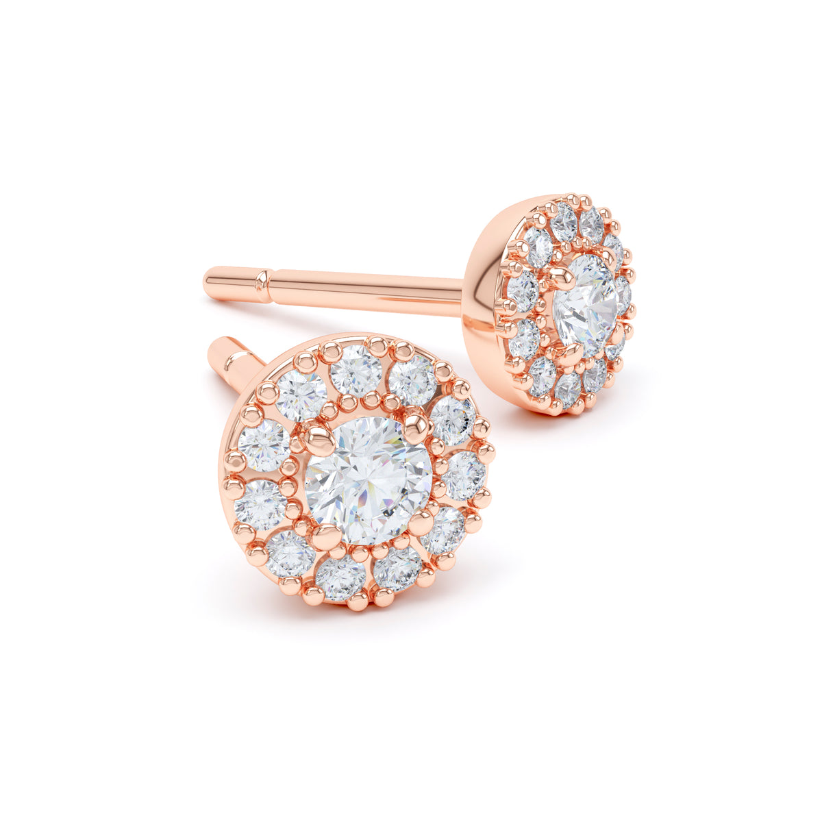 Halo Diamond Earrings