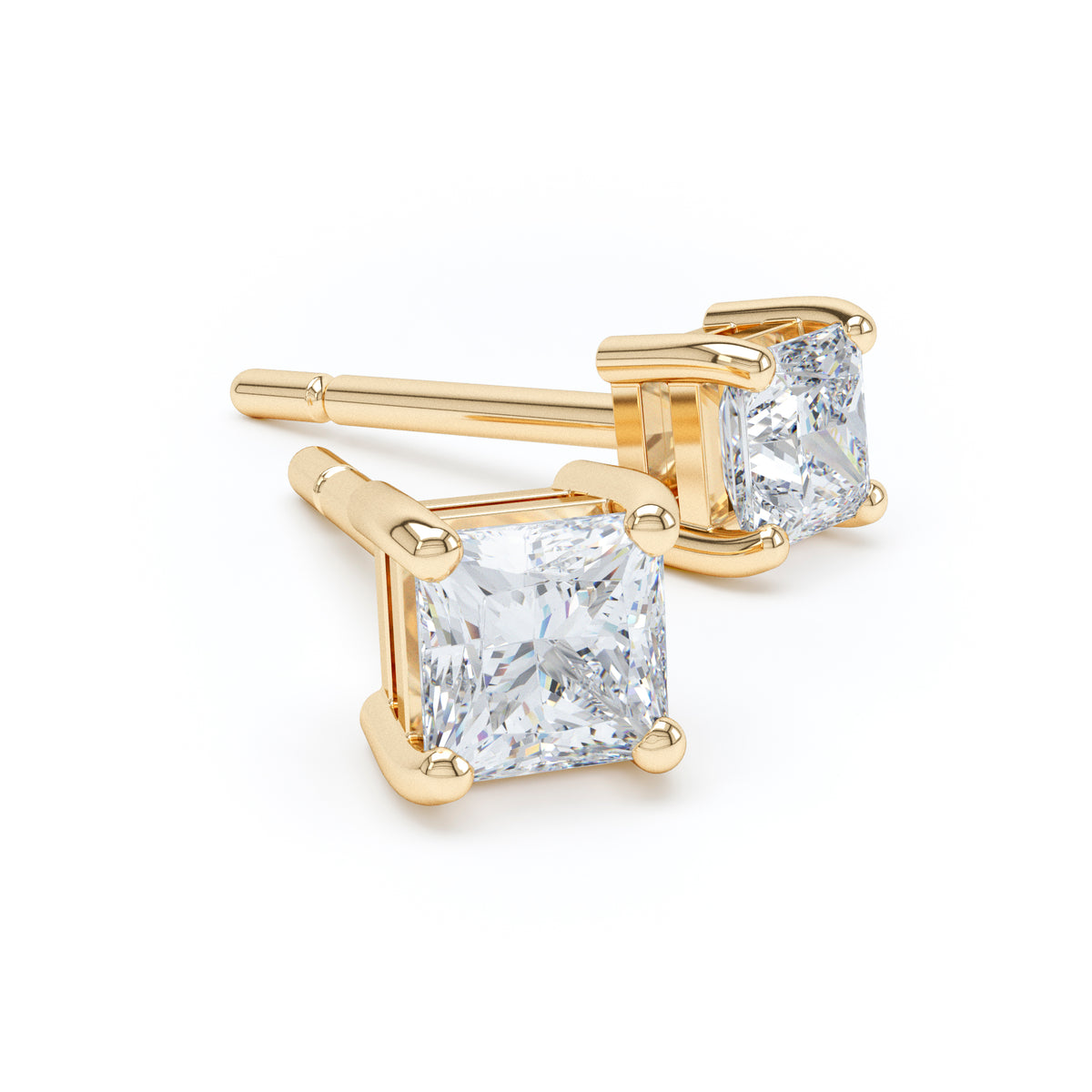 Princess Diamond Stud Earrings