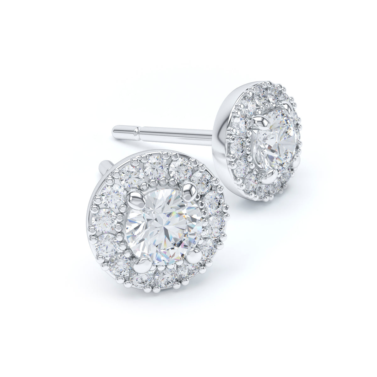 Halo Diamond Earrings