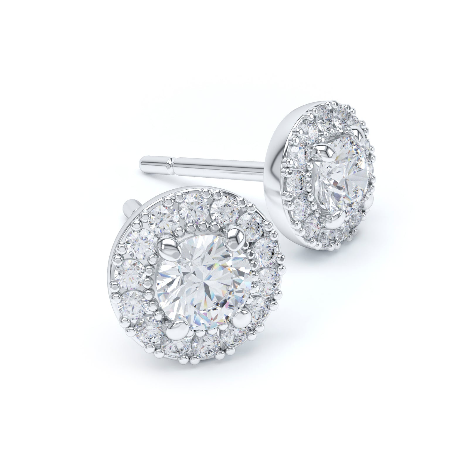 Halo Diamond Earrings