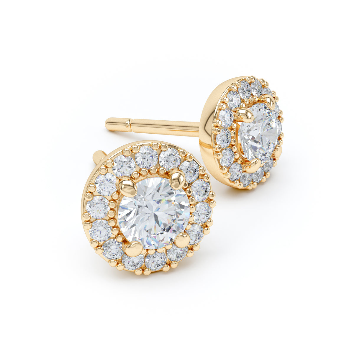 Halo Diamond Earrings